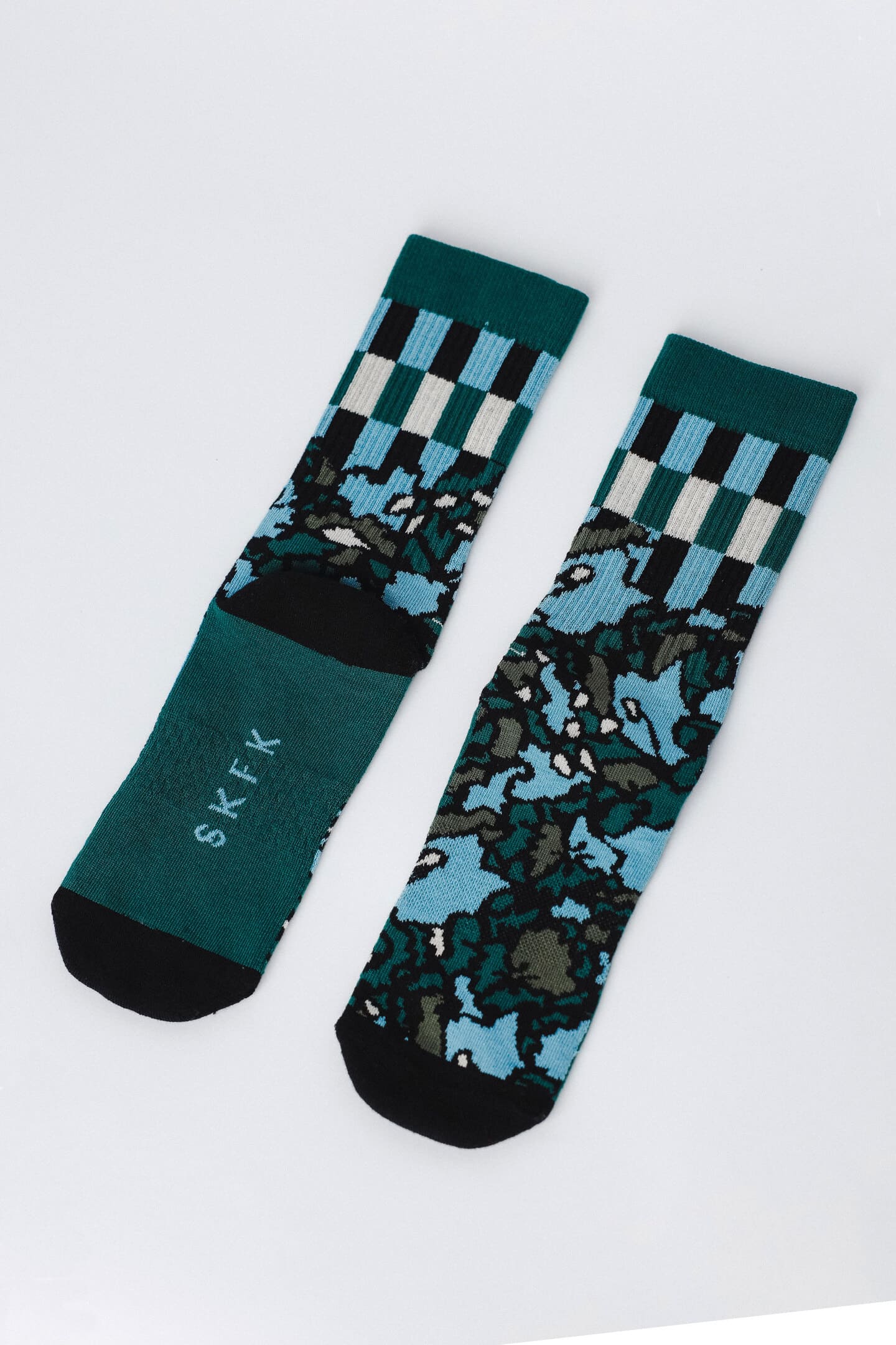 Chaussettes en coton bio epel lorea · vert et bleu