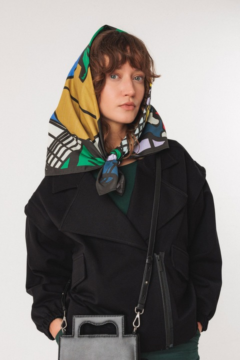 skfk femme foulard asabak coton bio multicolore l armoire poethique  4