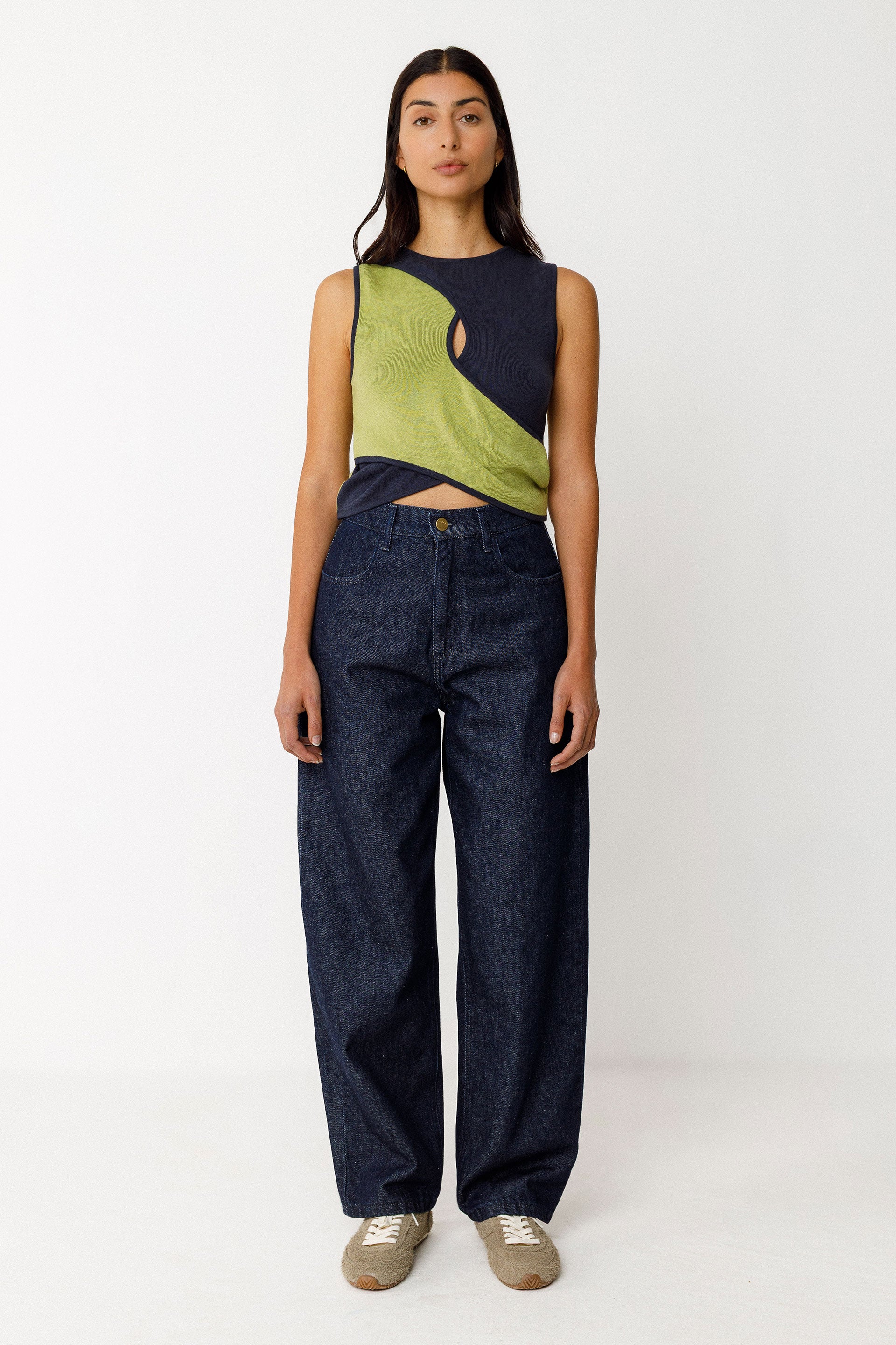 skfk femme jean miren bleu coton bio l armoire poethique 1