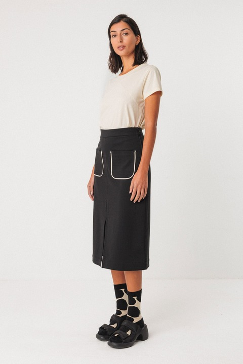 skfk femme jupe eza tencel modal noir l armoire poethique  2