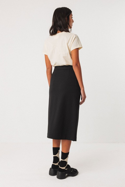 skfk femme jupe eza tencel modal noir l armoire poethique  3