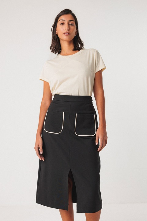 skfk femme jupe eza tencel modal noir l armoire poethique  4