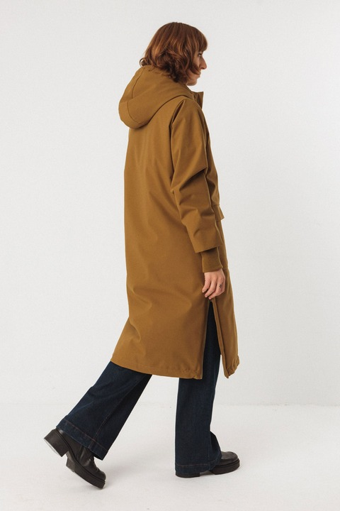 skfk femme manteau impermeable adana polyester recycle vert olive l armoire poethique  3