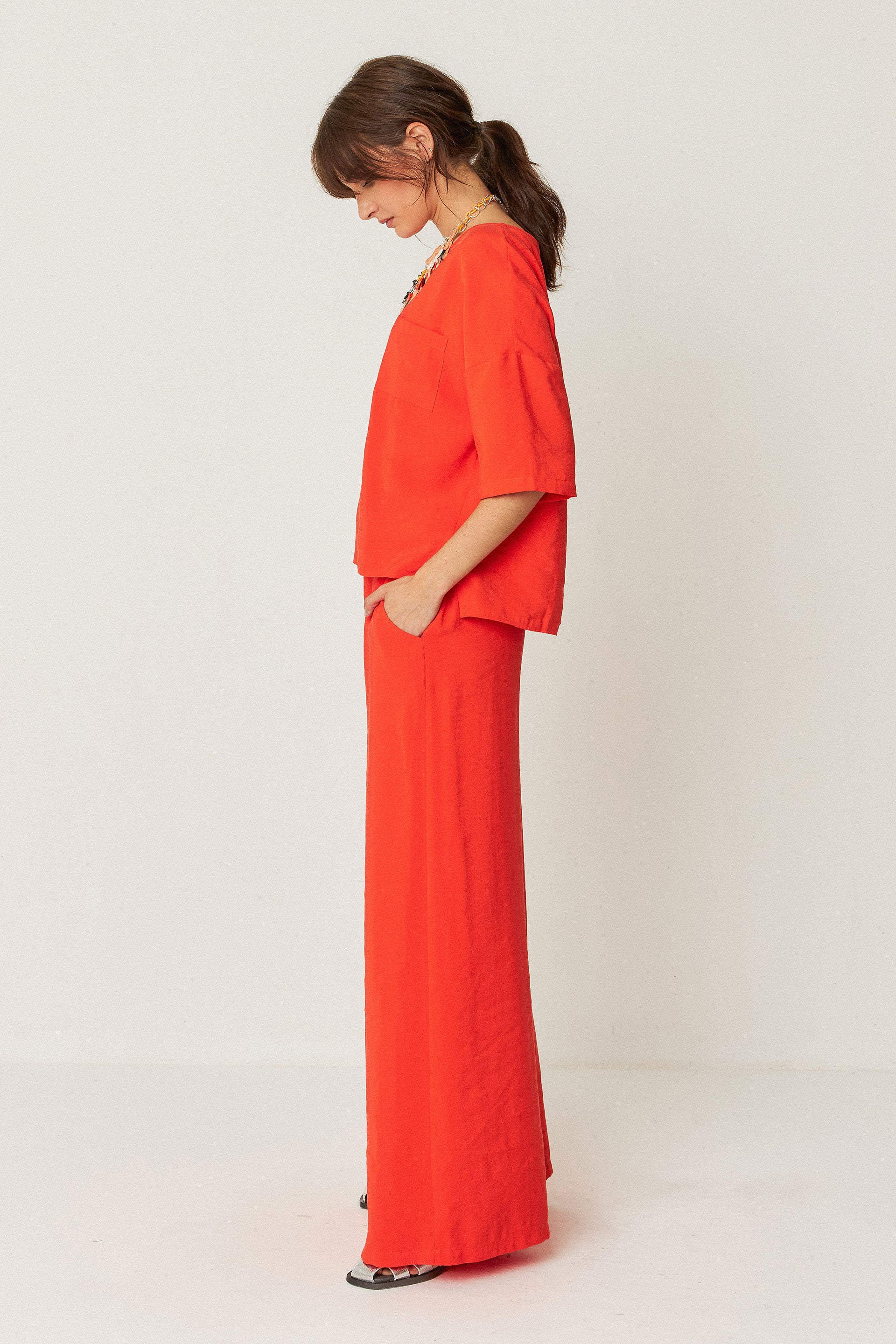 skfk femme pantalon klodin rouge modal l armoire poethique 3