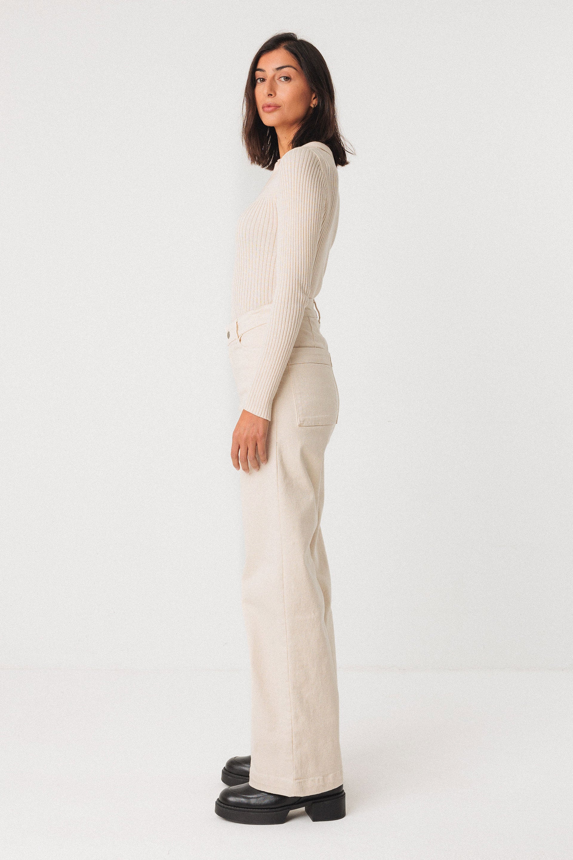 skfk femme pull ariza coton bio creme l armoire poethique 3