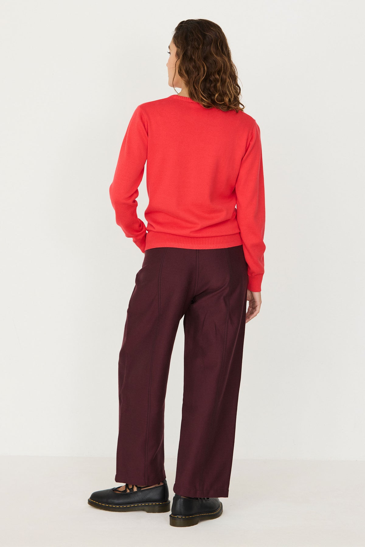 skfk femme pull iradi rouge coton bio l armoire poethique 5