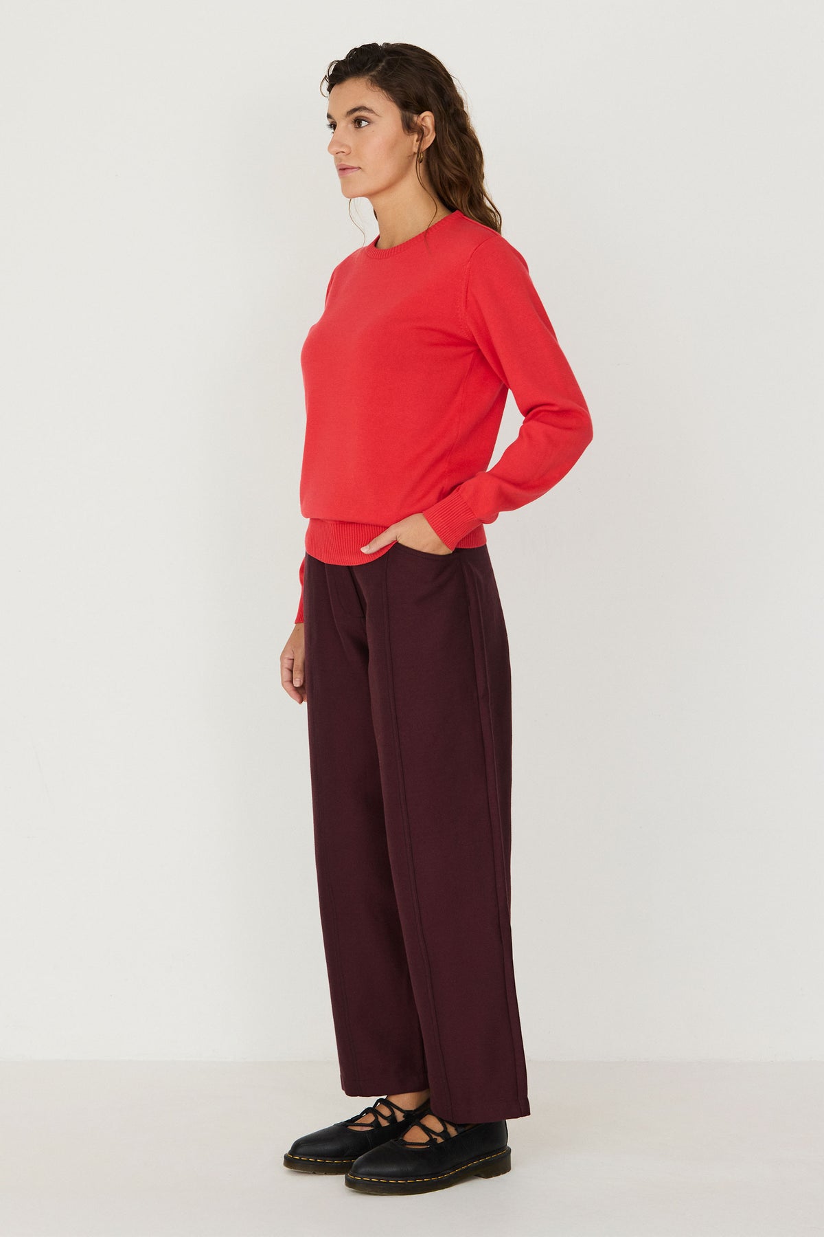 skfk femme pull iradi rouge coton bio l armoire poethique 7