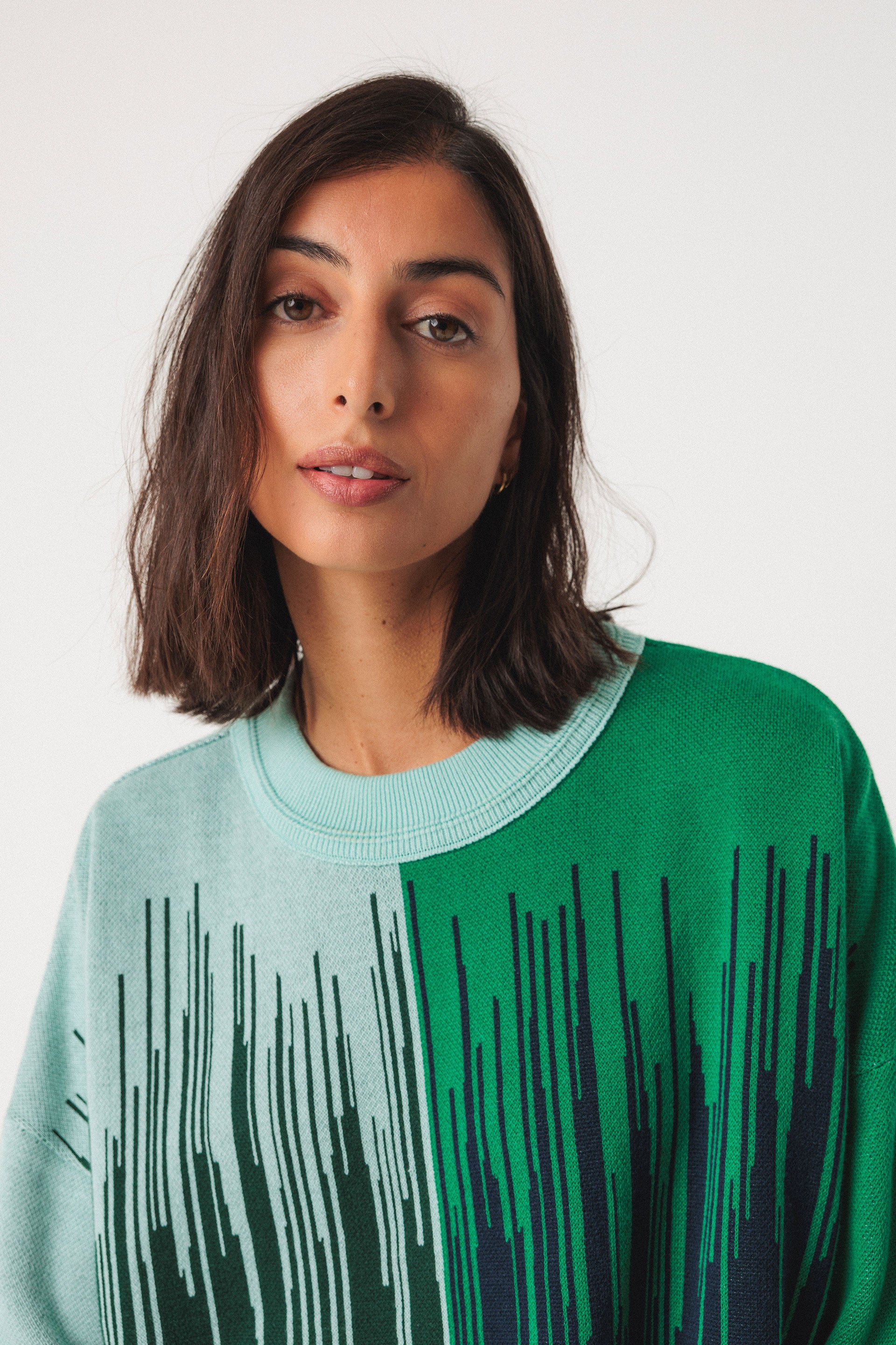 skfk femme pull ismene camo coton bio bleu vert l armoire poethique 4