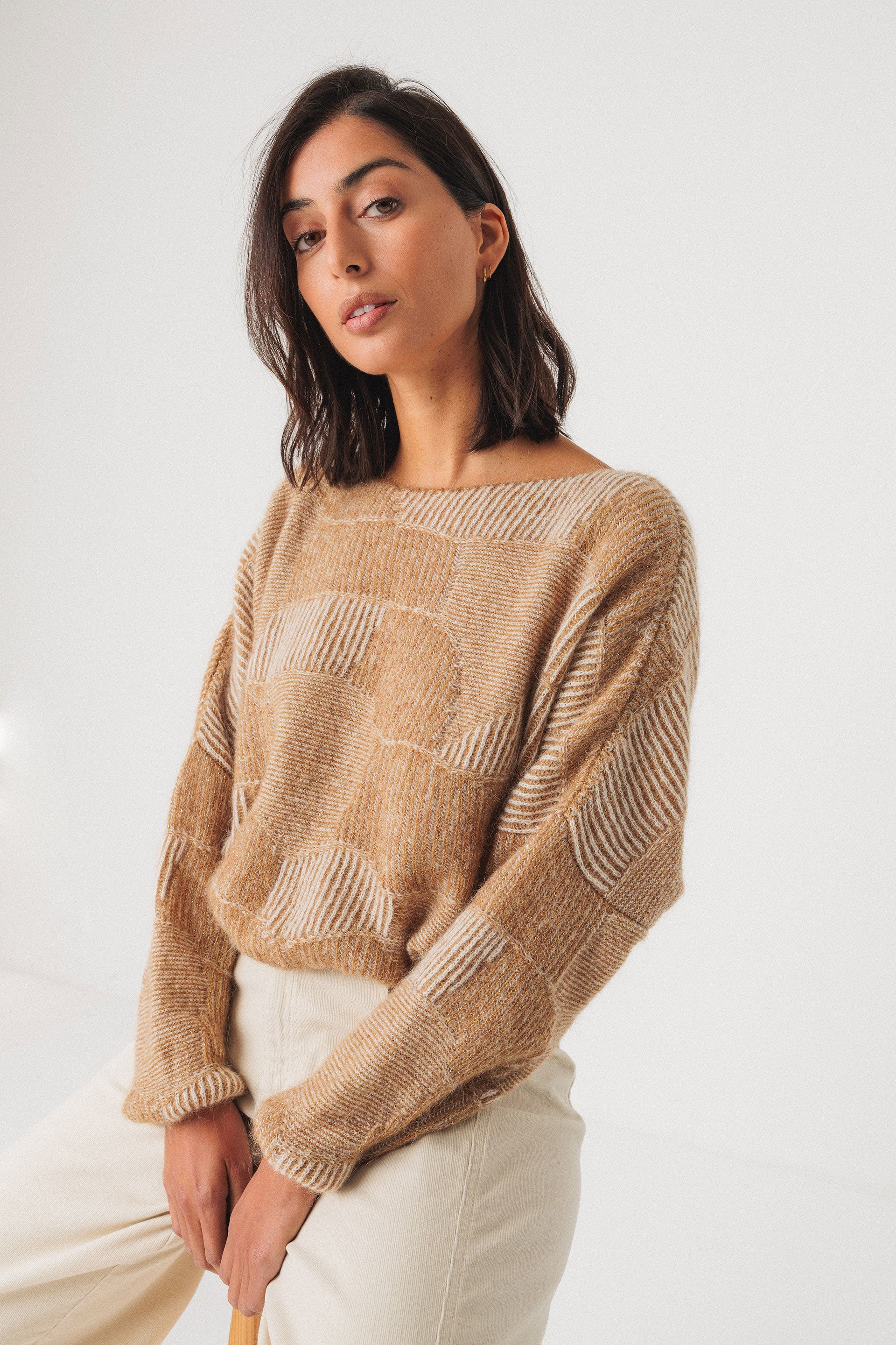 skfk femme pull naia laine beige l armoire poethique 1