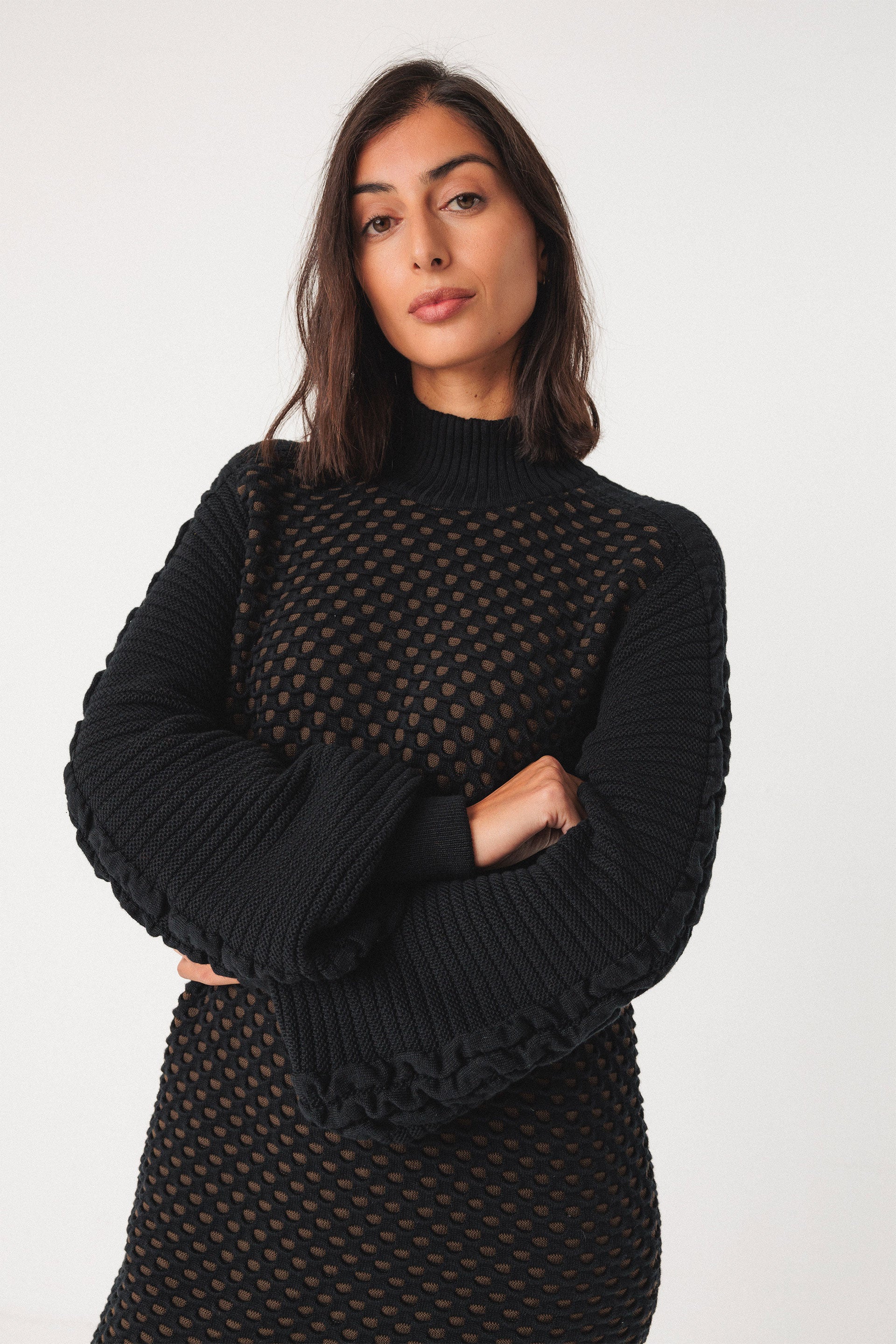 skfk femme robe kaliope coton bio noir marron l armoire poethique 3