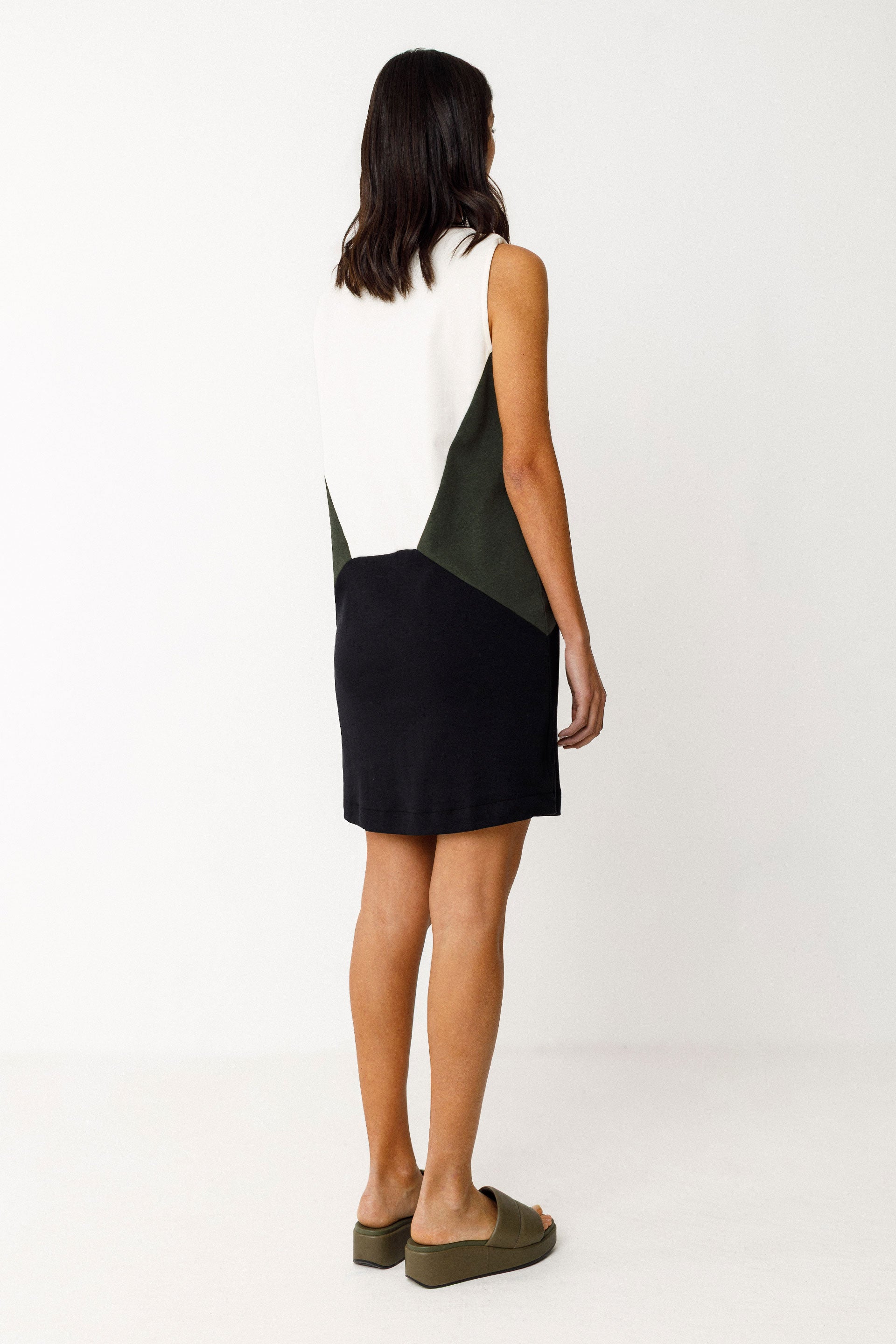 skfk femme robe laga noir blanc vert coton bio l armoire poethique 3