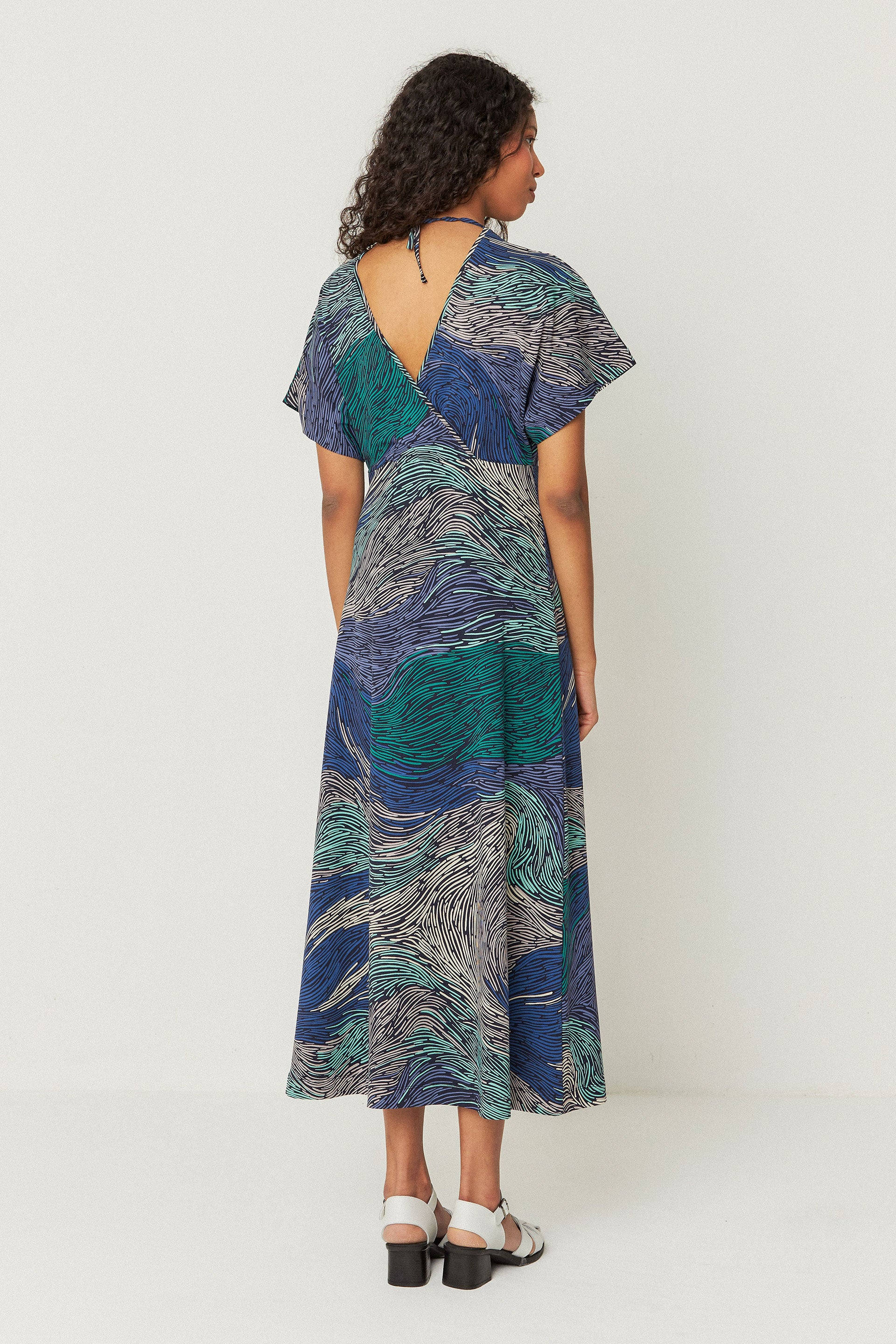 skfk femme robe leire stream bleu coton bio l armoire poethique 3