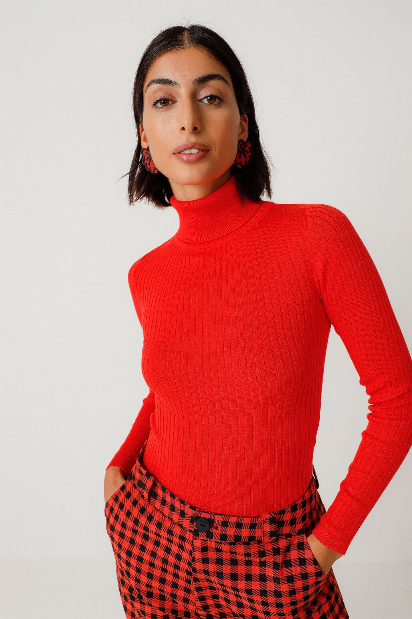 skfk femme t shirt aldara rouge coton bio l armoire poethique  2