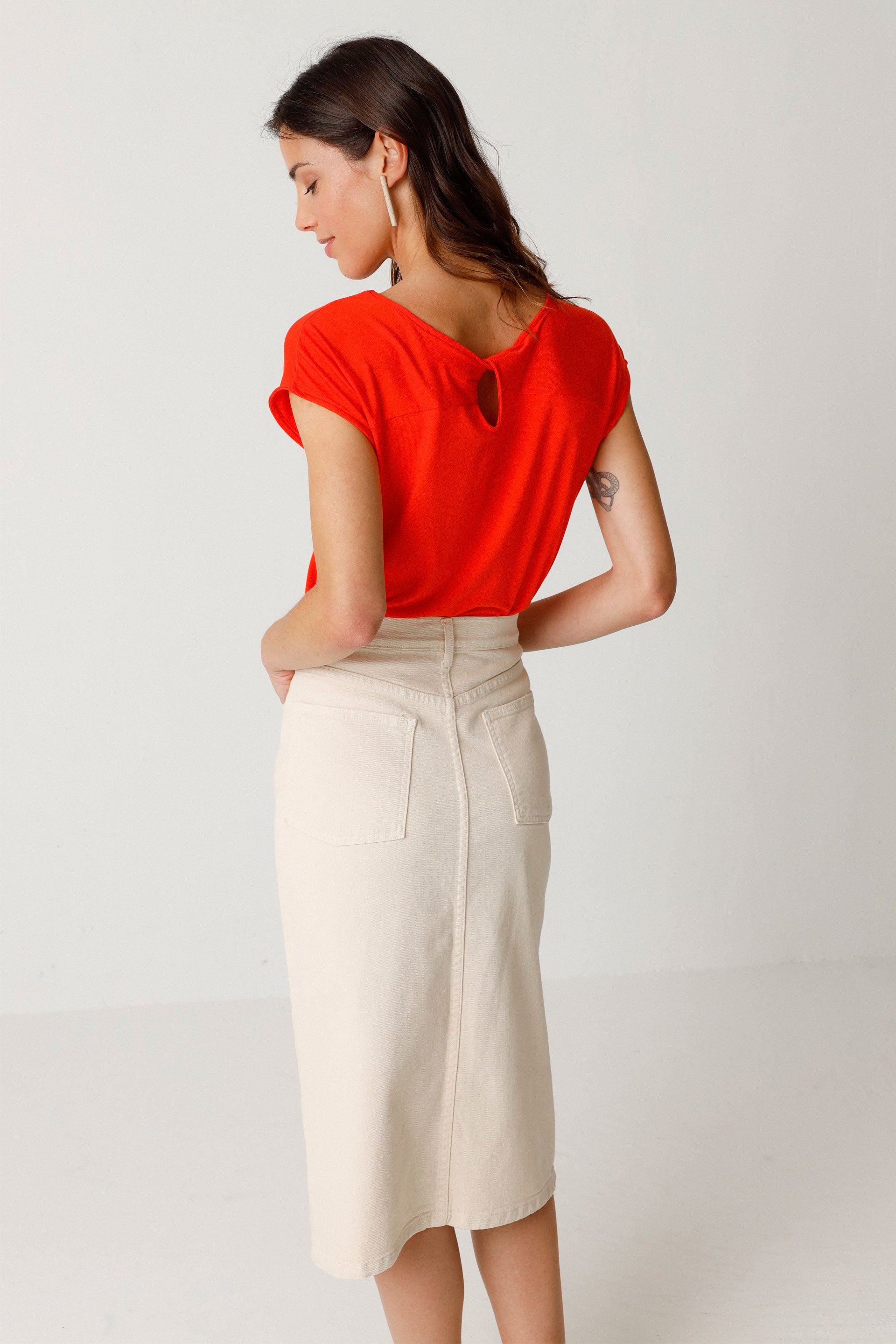 Tencel modal atalia t-shirt · red