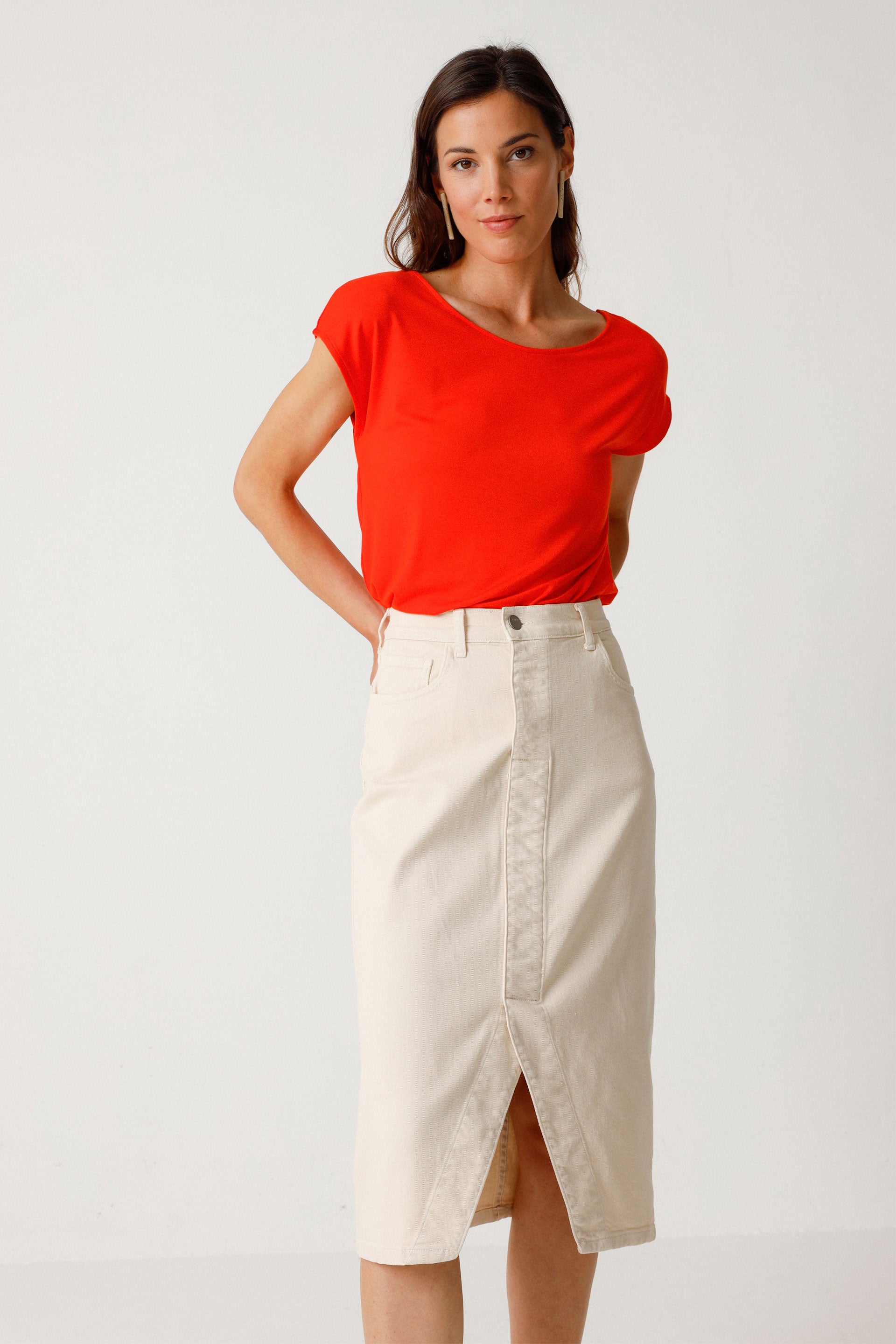 Tencel modal atalia t-shirt · red