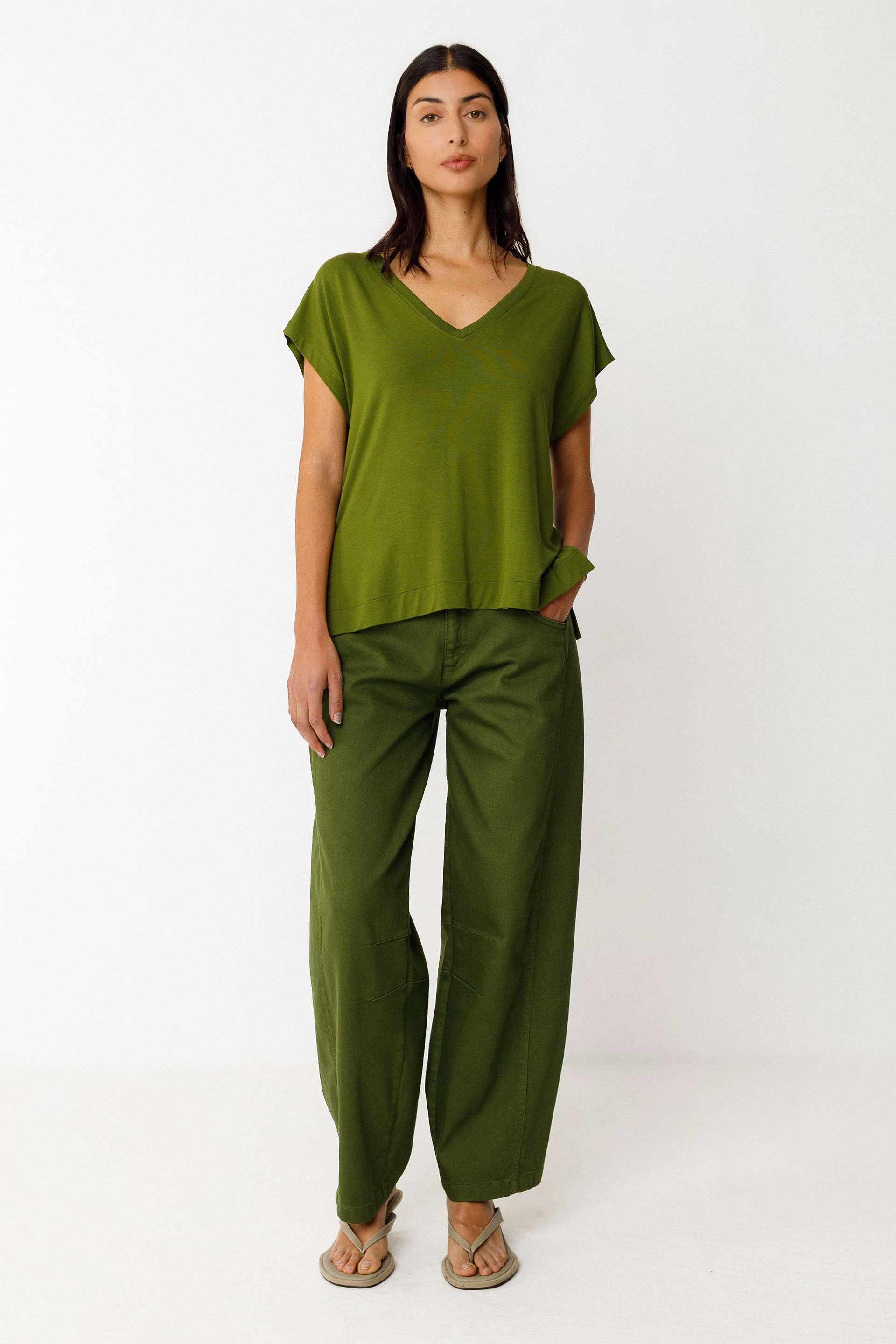 skfk femme t shirt zur 10 vert tencel modal l armoire poethique 2