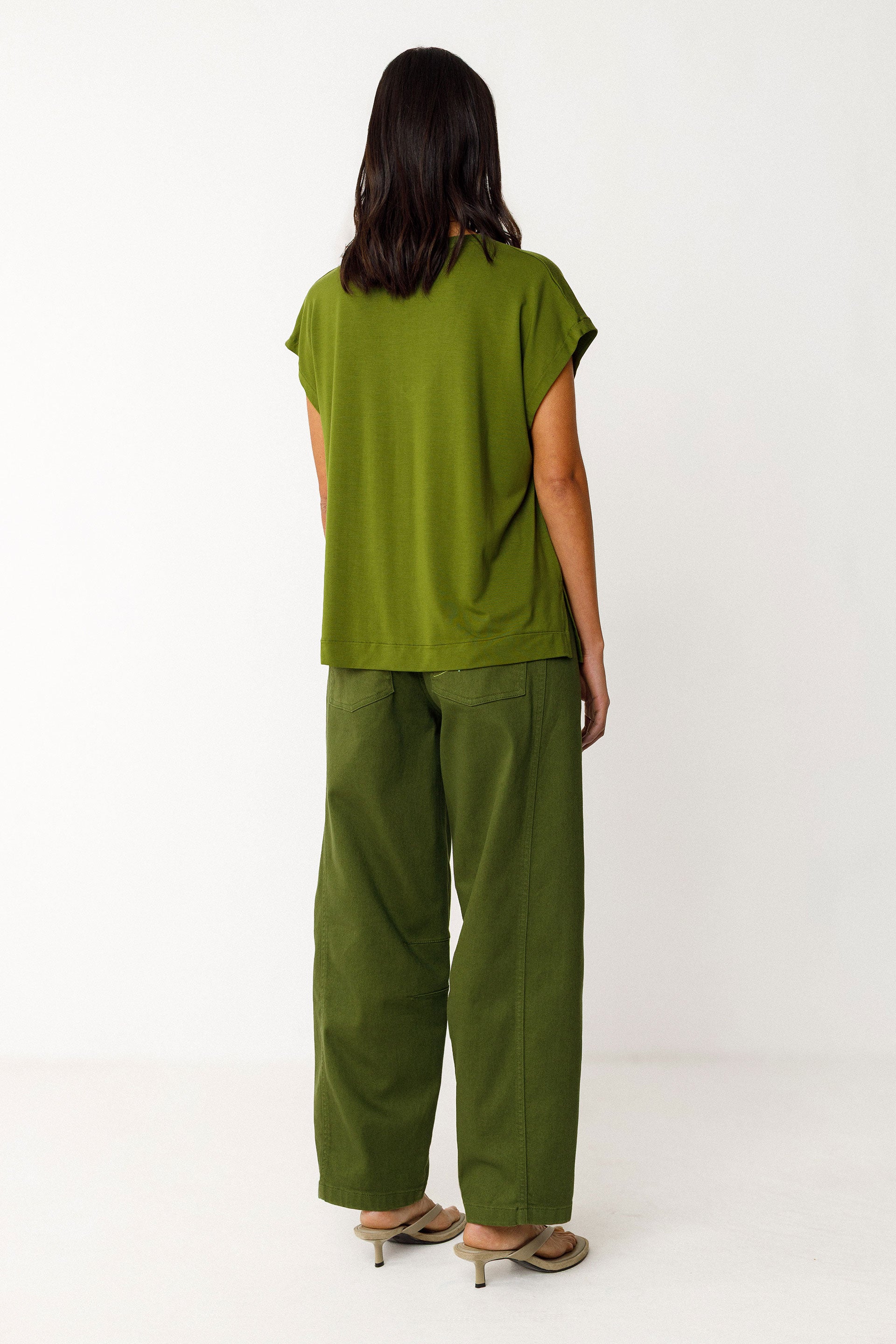 skfk femme t shirt zur 10 vert tencel modal l armoire poethique 4