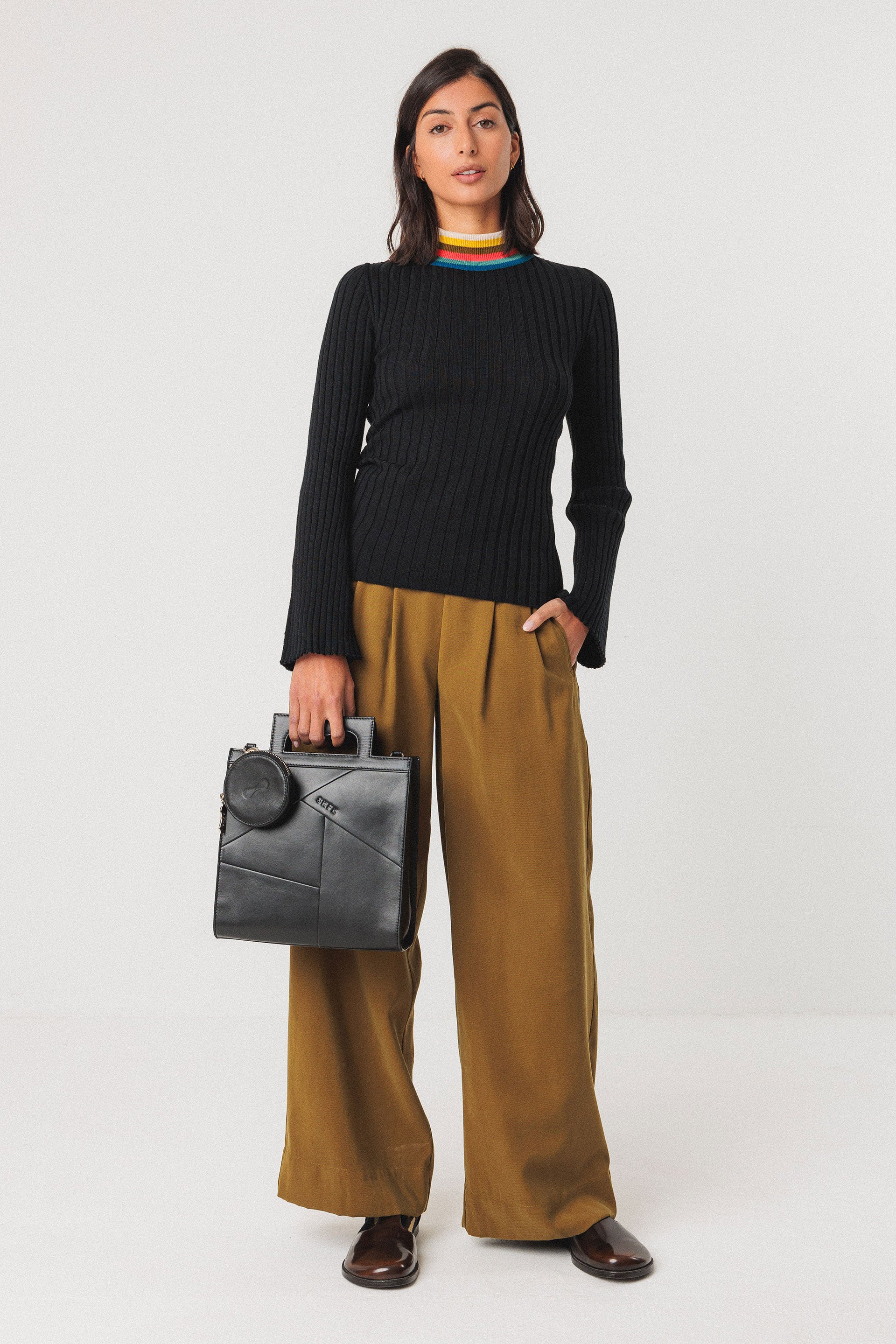 skfk femme top lerate coton bio noir multicolore l armoire poethique 2