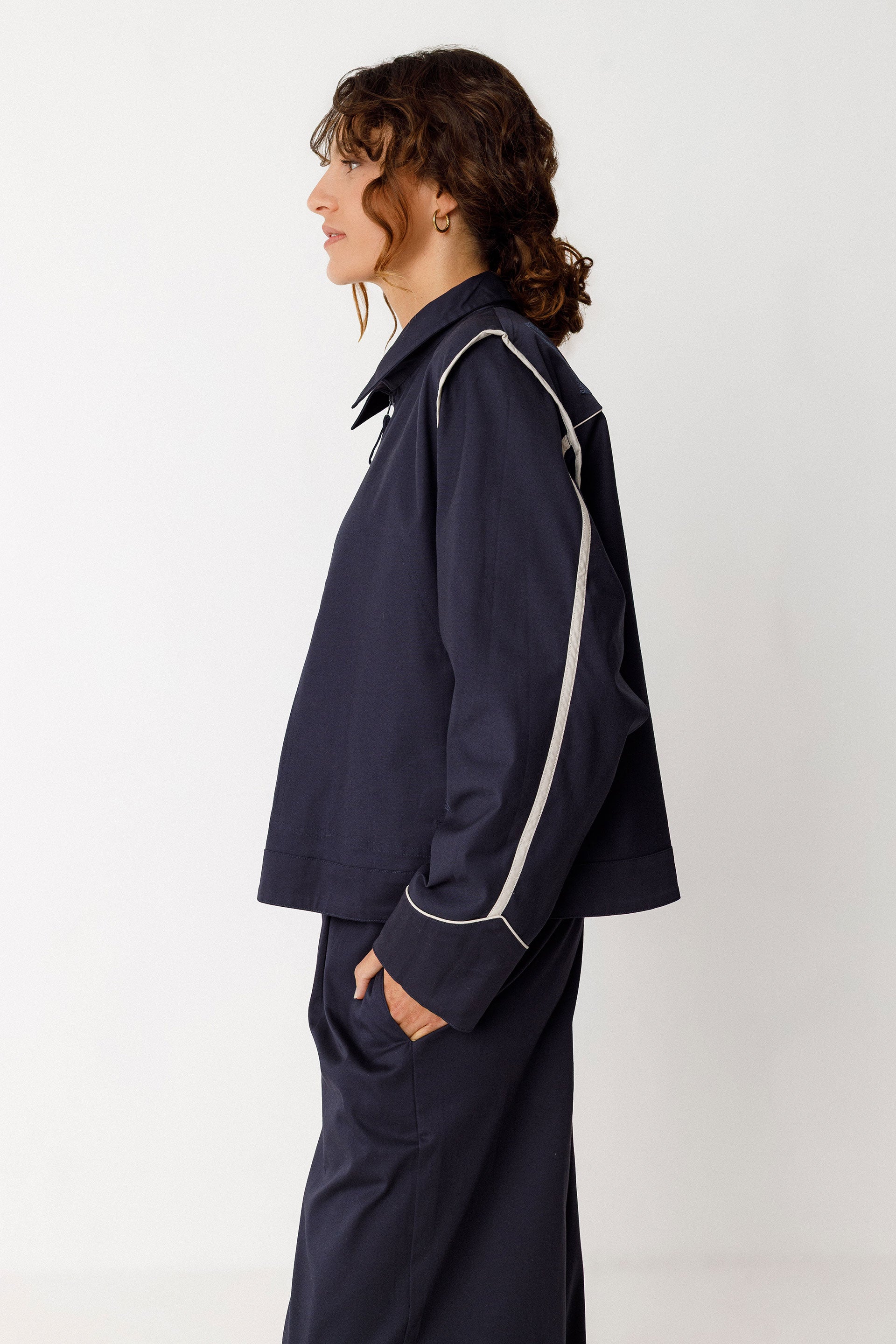 skfk femme veste haltsu bleu coton bio l armoire poethique 1