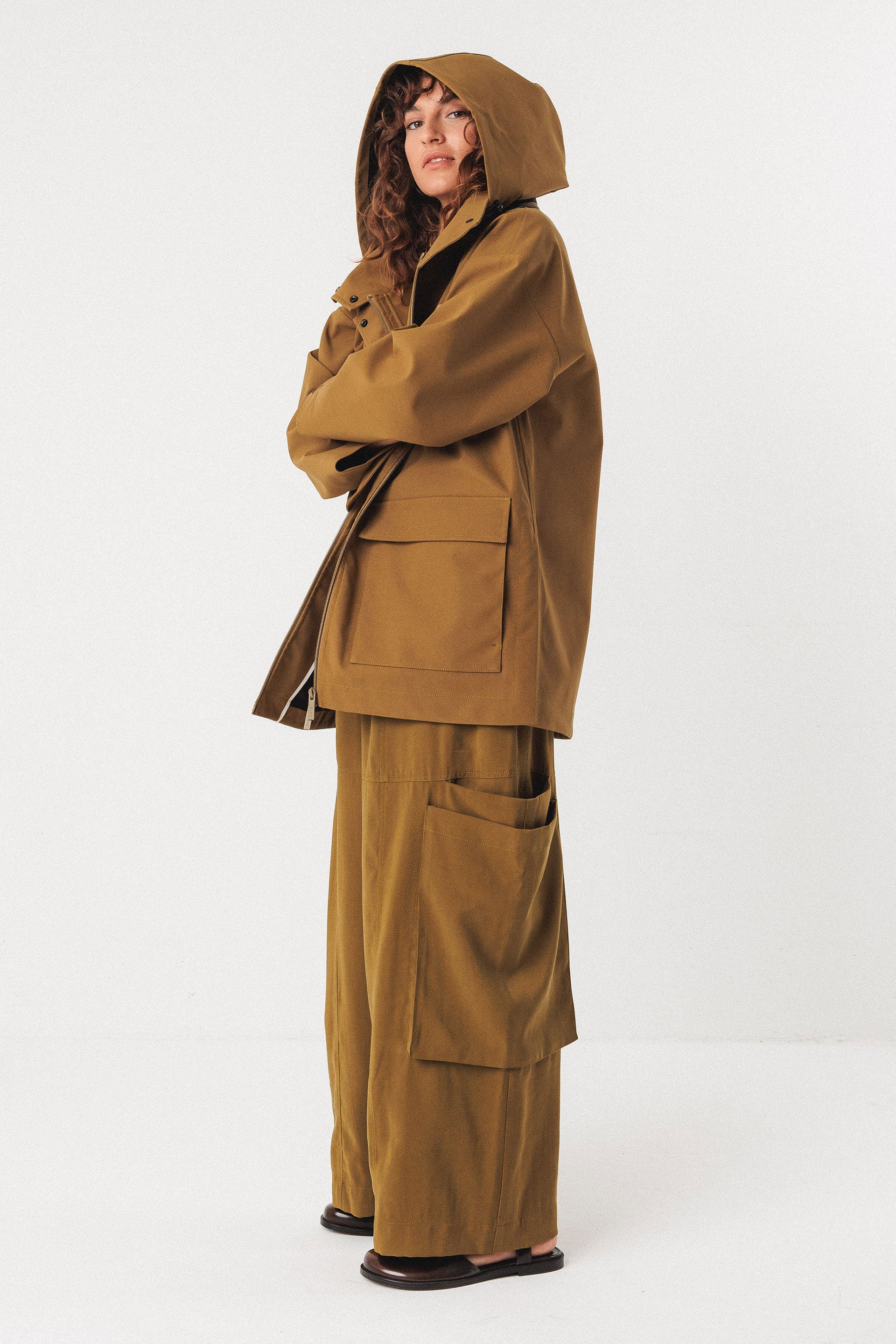 skfk femme veste sina polyester recycle vert olive l armoire poethique  2