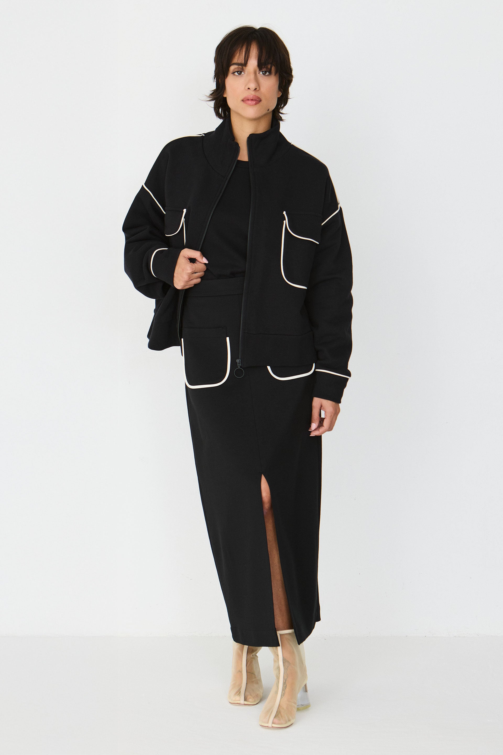 skfk femme veste zip e ianire coton bio noir l armoire poethique 2