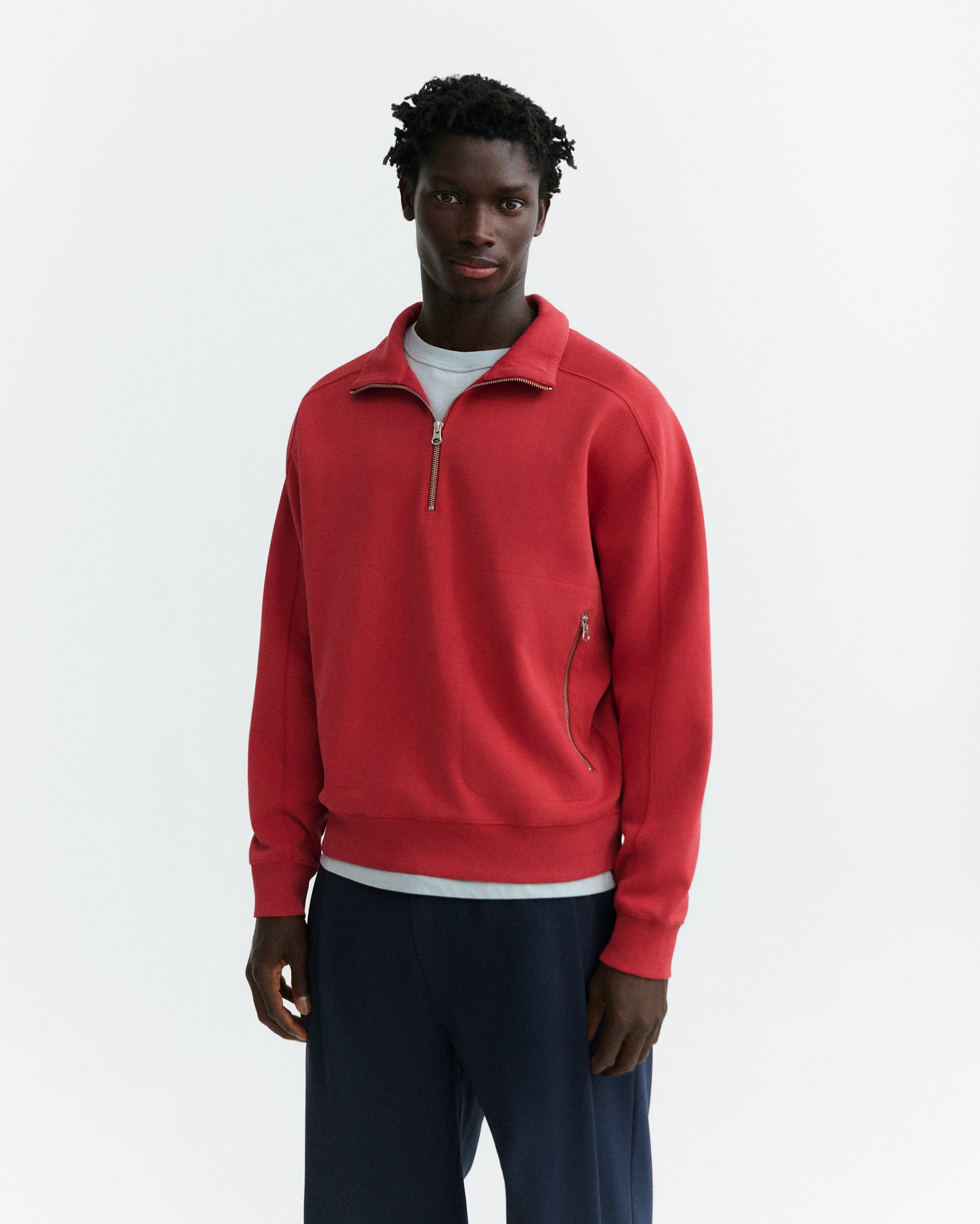 sweat en coton bio one sun pipo rouge ple thinking mu homme sweat pipo one sun coton bio rouge l armoire poethique 1