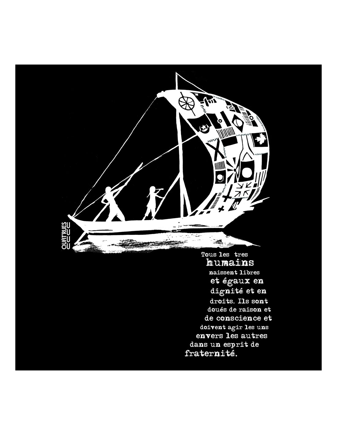 tee shirt en coton bio douala dun seul souffle noir quat rues homme t shirt douala un seul souffle noir coton bio l armoire poethique 3