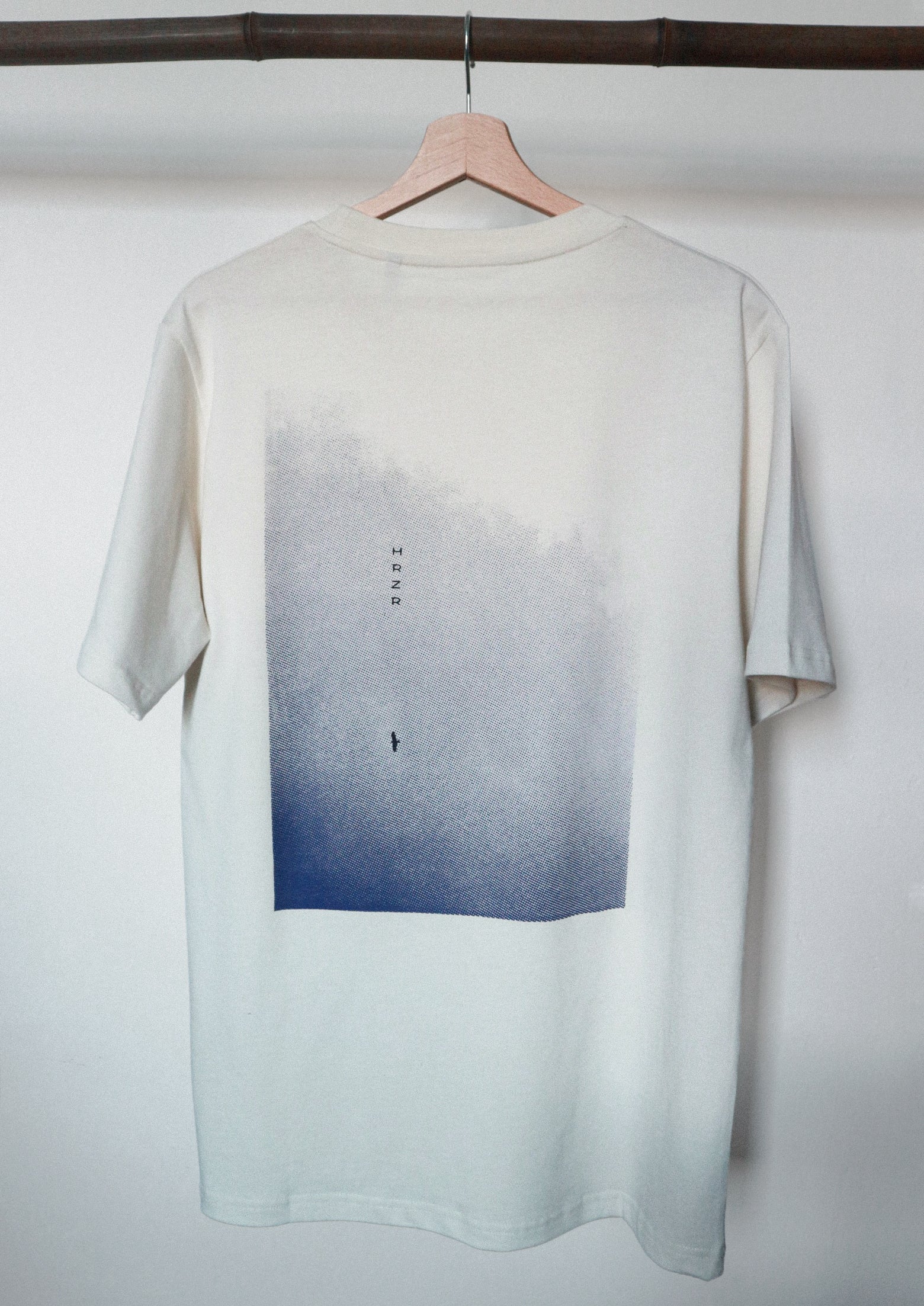 tee shirt en coton bio hegan vanille et bleu harizuri unisexe hegan coton bio vanille bleu 1