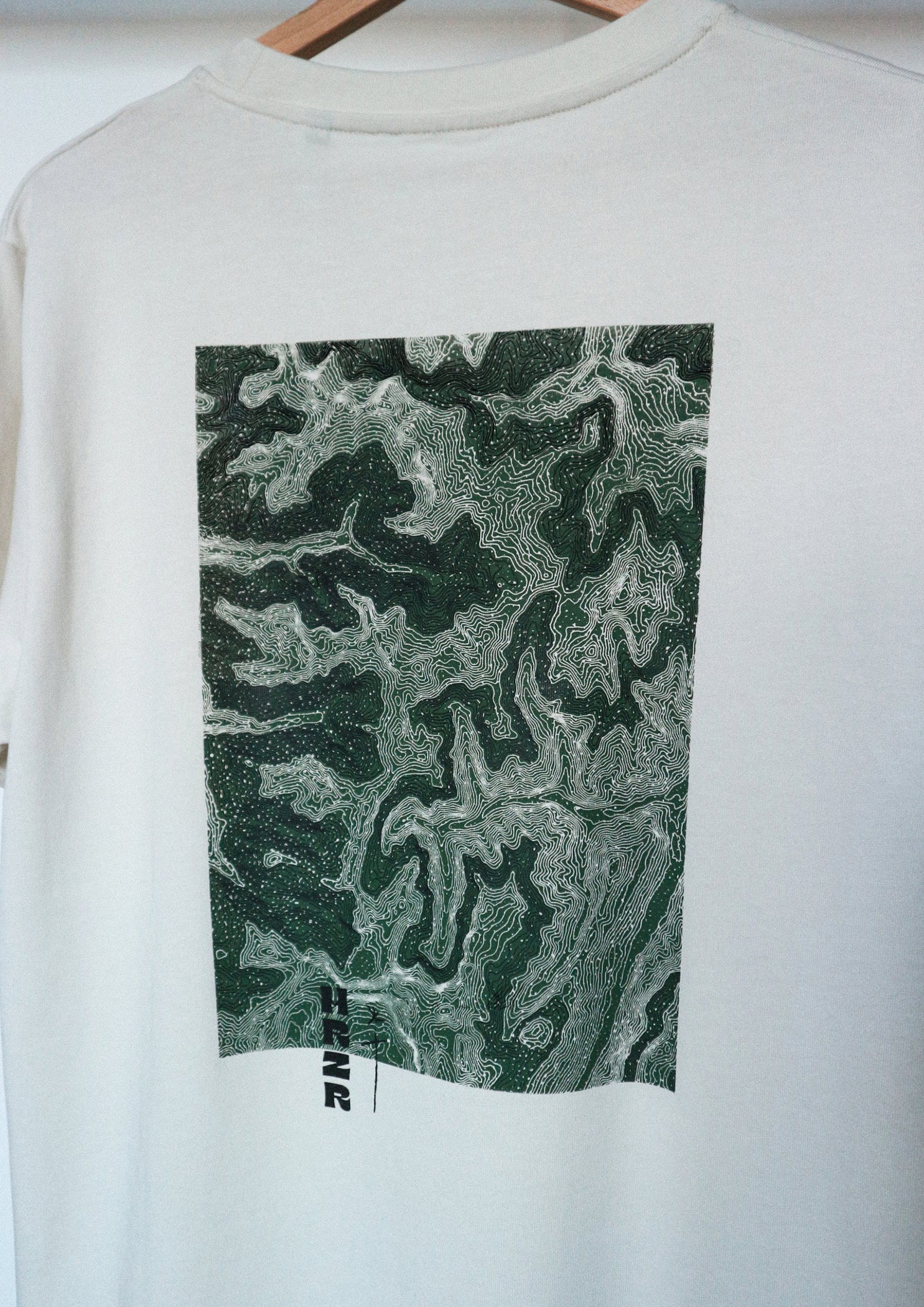 tee shirt en coton bio pentz vanille et vert harizuri unisexe pentz coton bio vanille vert 3