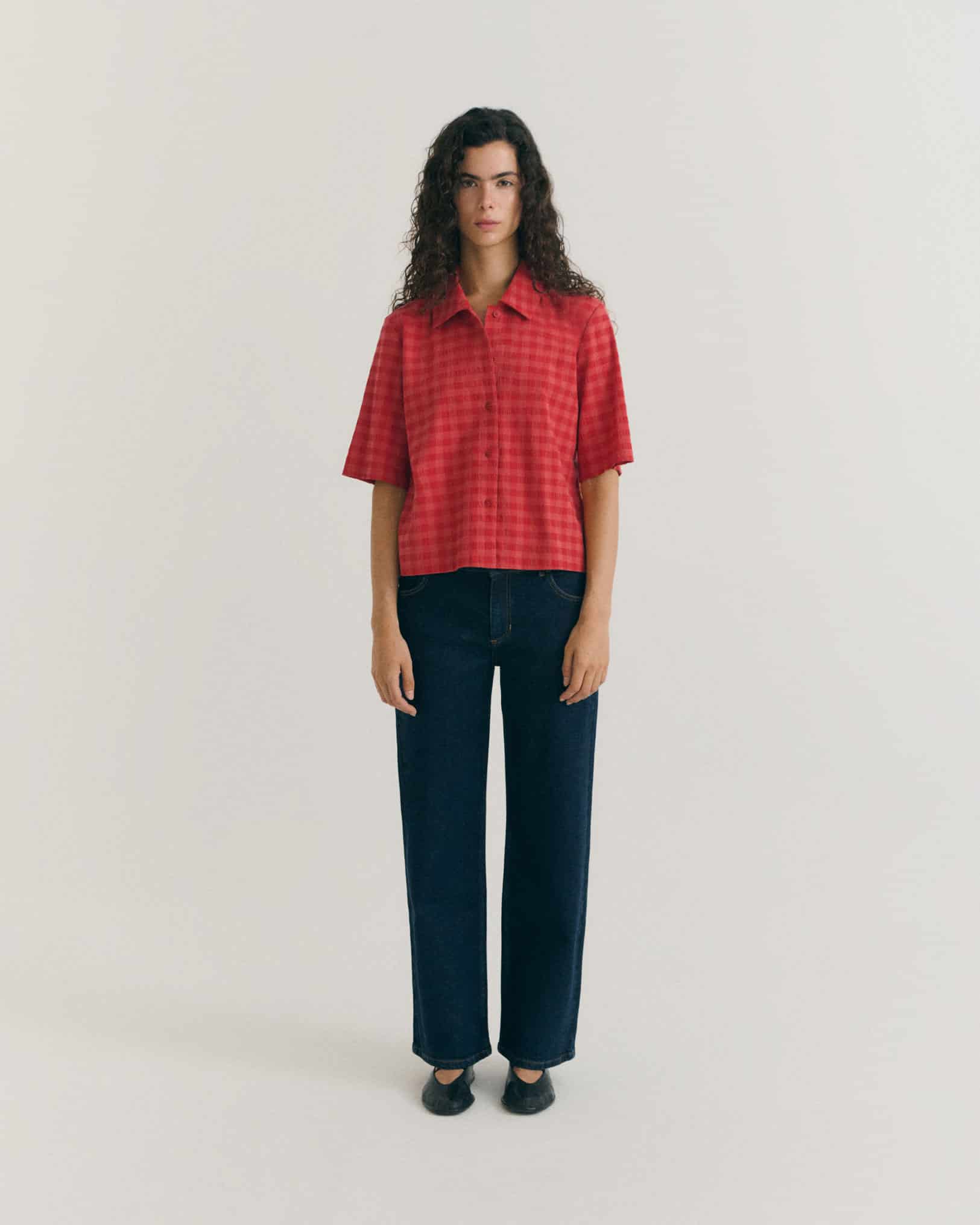 thinking mu femme blouse seersucker ane rouge coton bio l armoire poethique 3