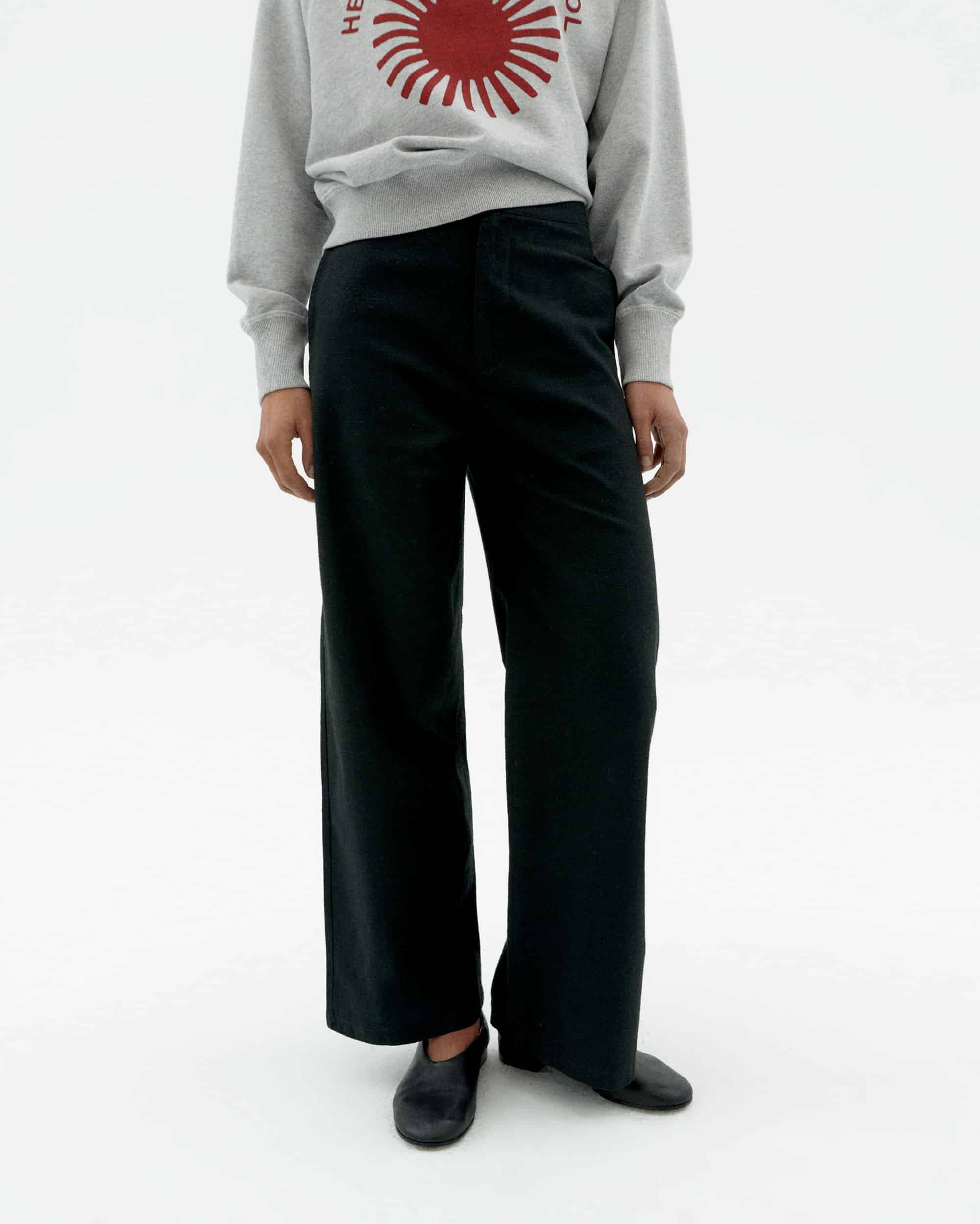 thinking mu femme pantalon karina noir coton bio l armoire poethique  1