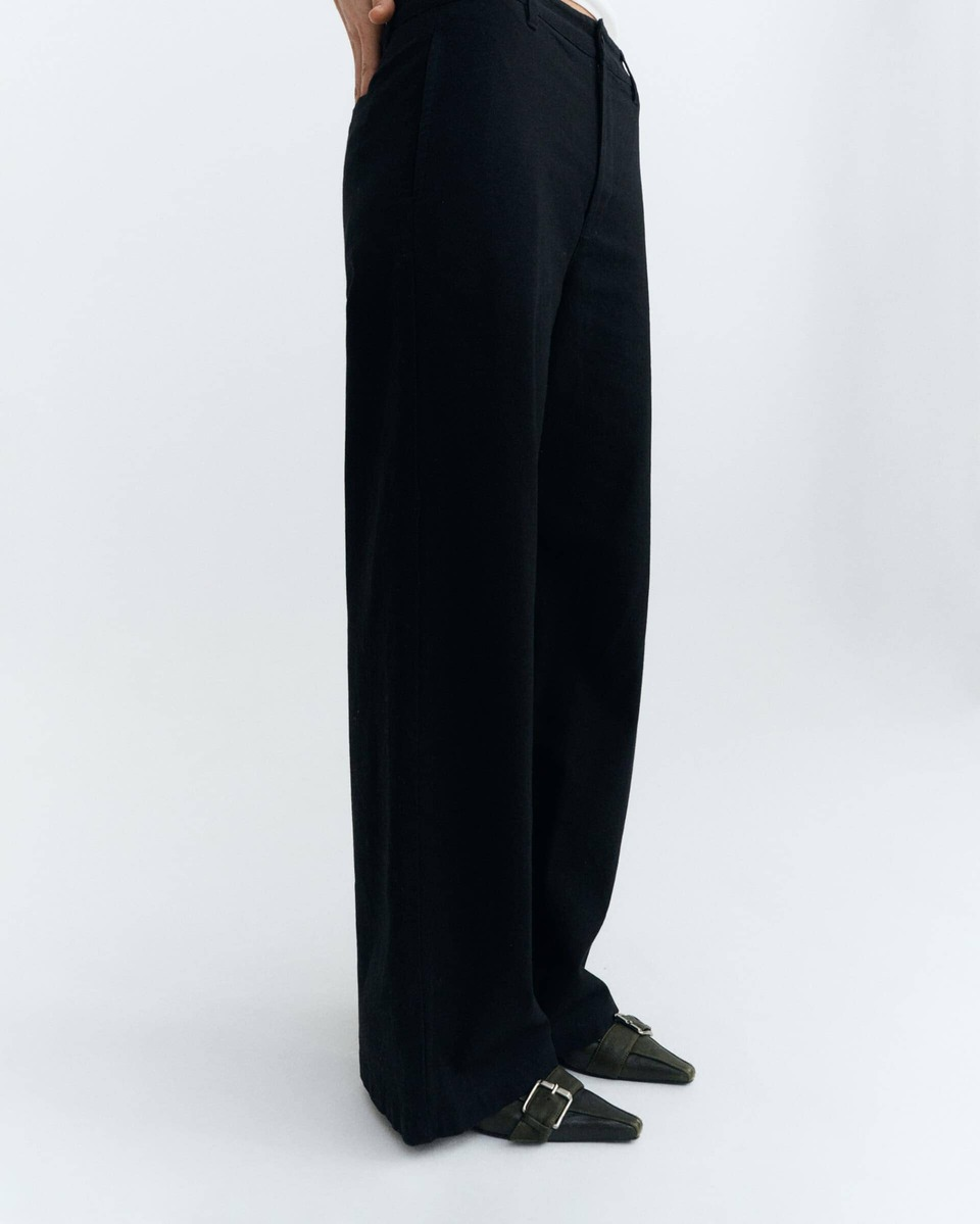 thinking mu femme pantalon karina noir coton bio l armoire poethique 4
