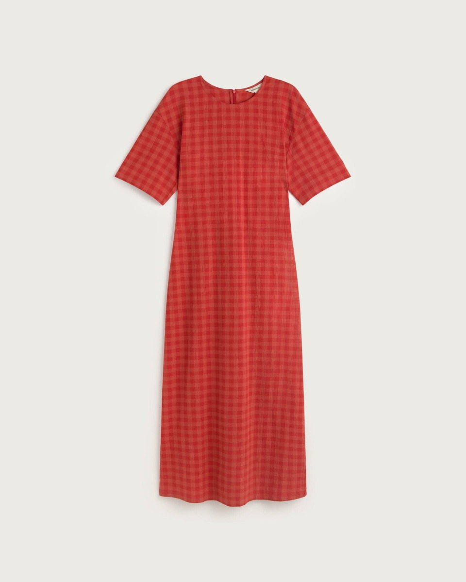 thinking mu femme robe seersucker geraldine rouge coton bio l armoire poethique 2