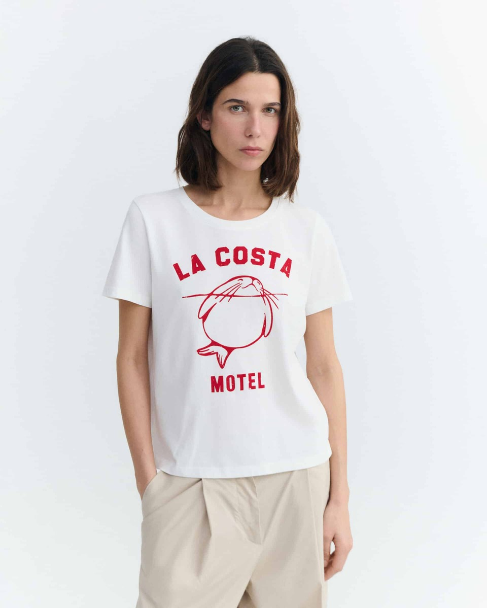 thinking mu femme t shirt animal motel ida blanc rouge coton bio l armoire poethique 1
