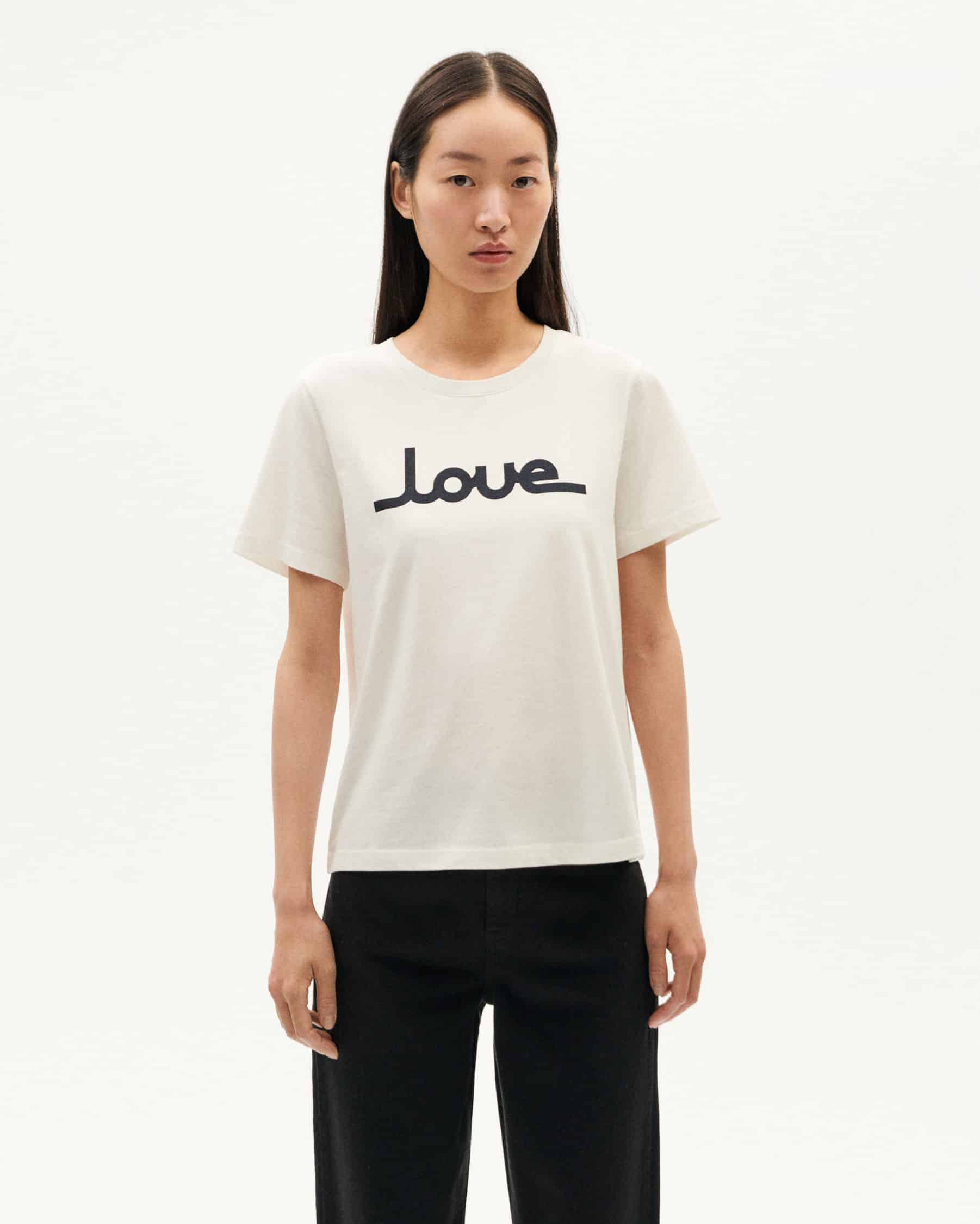 thinking mu femme t shirt love ida blanc coton bio l armoire poethique  2