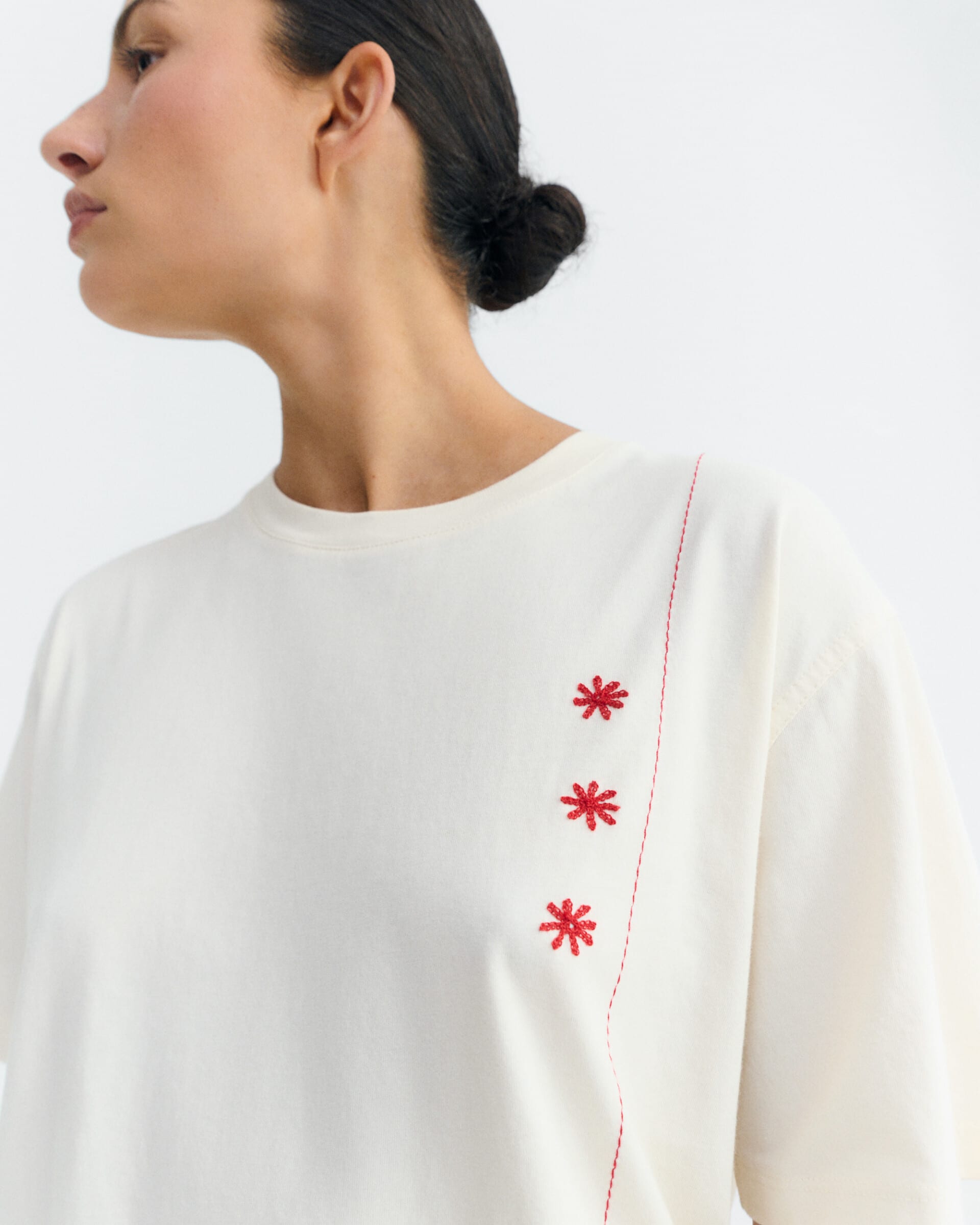 thinking mu femme t shirt sole mio luvia ecru coton bio l armoire poethique 3