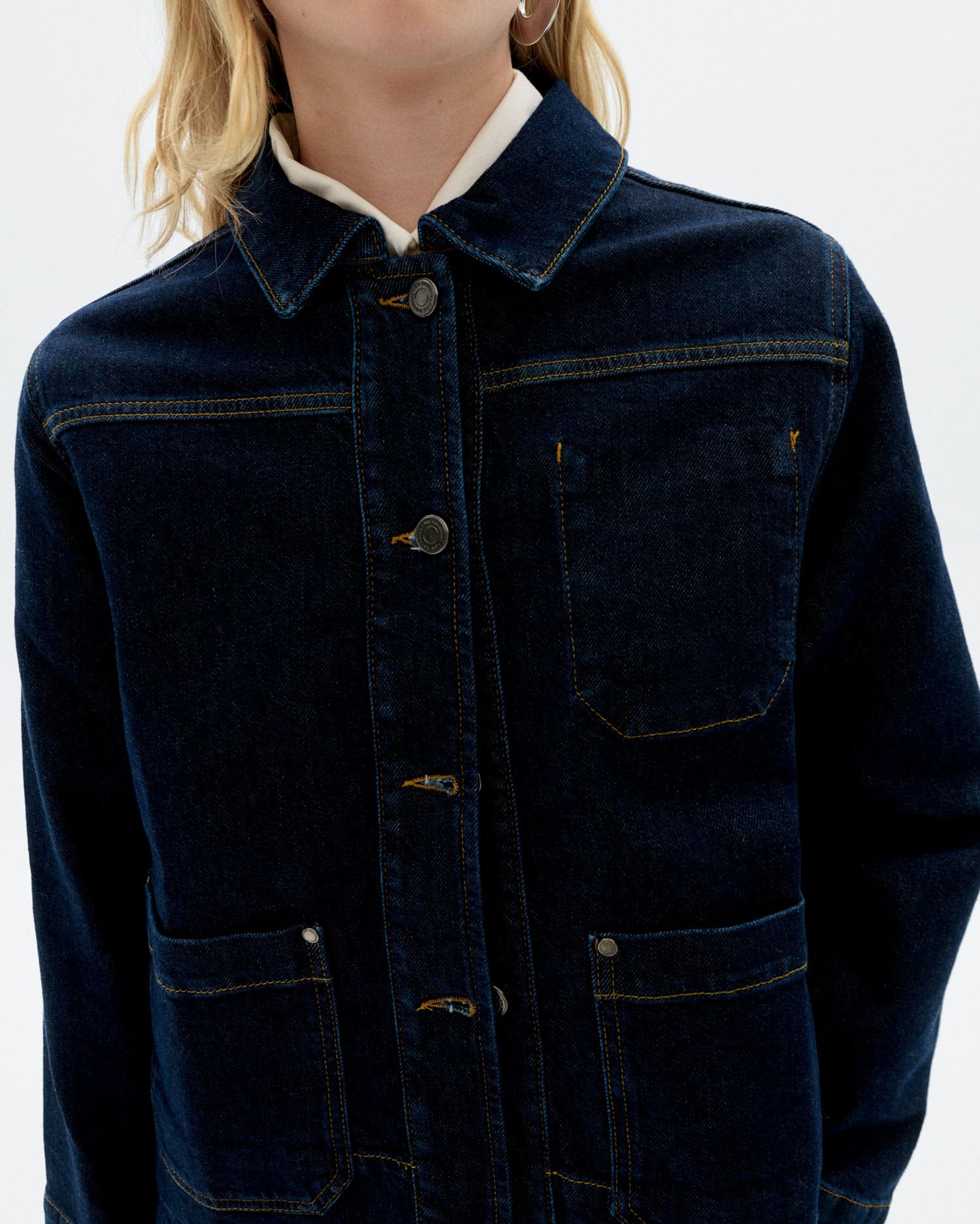 thinking mu femme veste jean debbie bleu coton bio l armoire poethique 3