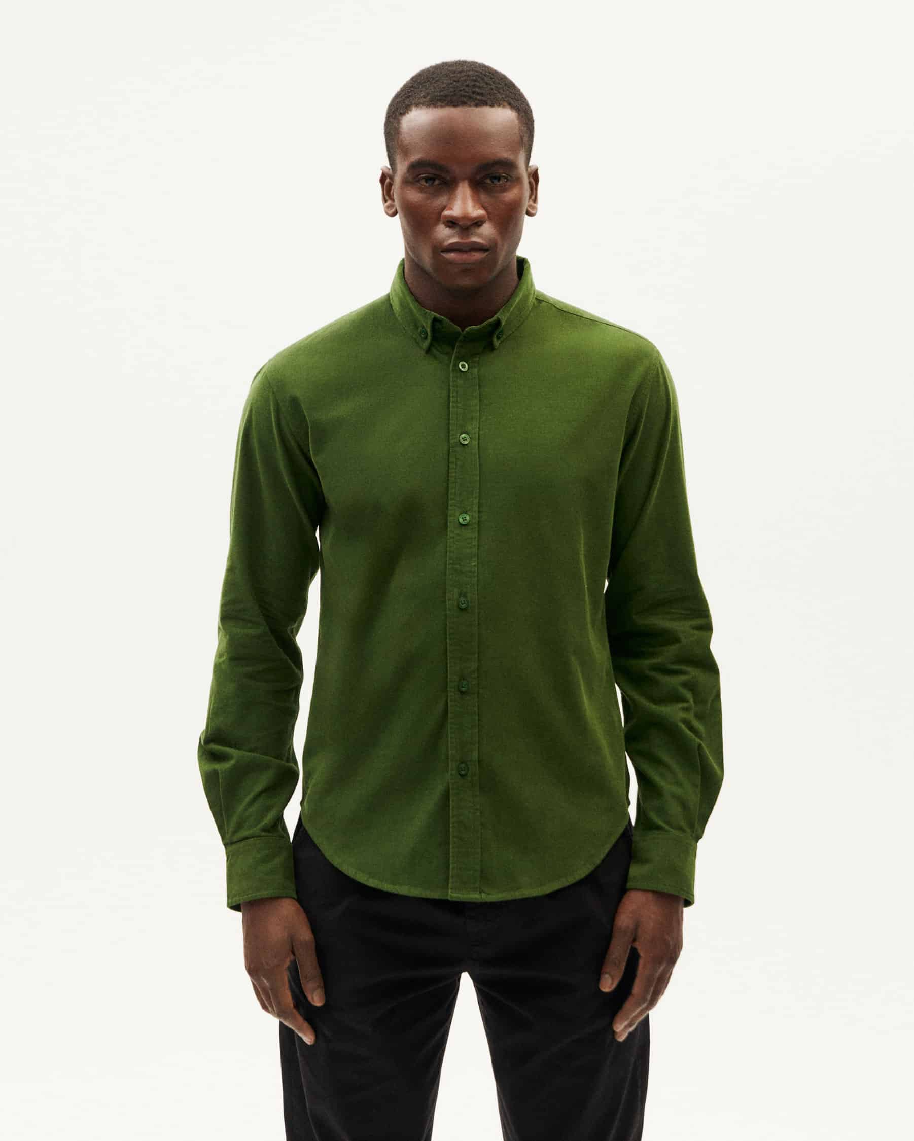 thinking mu homme chemise ant vert coton bio l armoire poethique  2