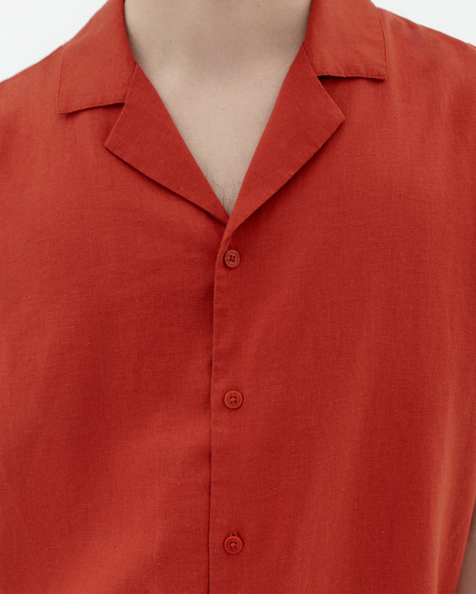 thinking mu homme chemise jules orange rouge chanvre l armoire poethique 2