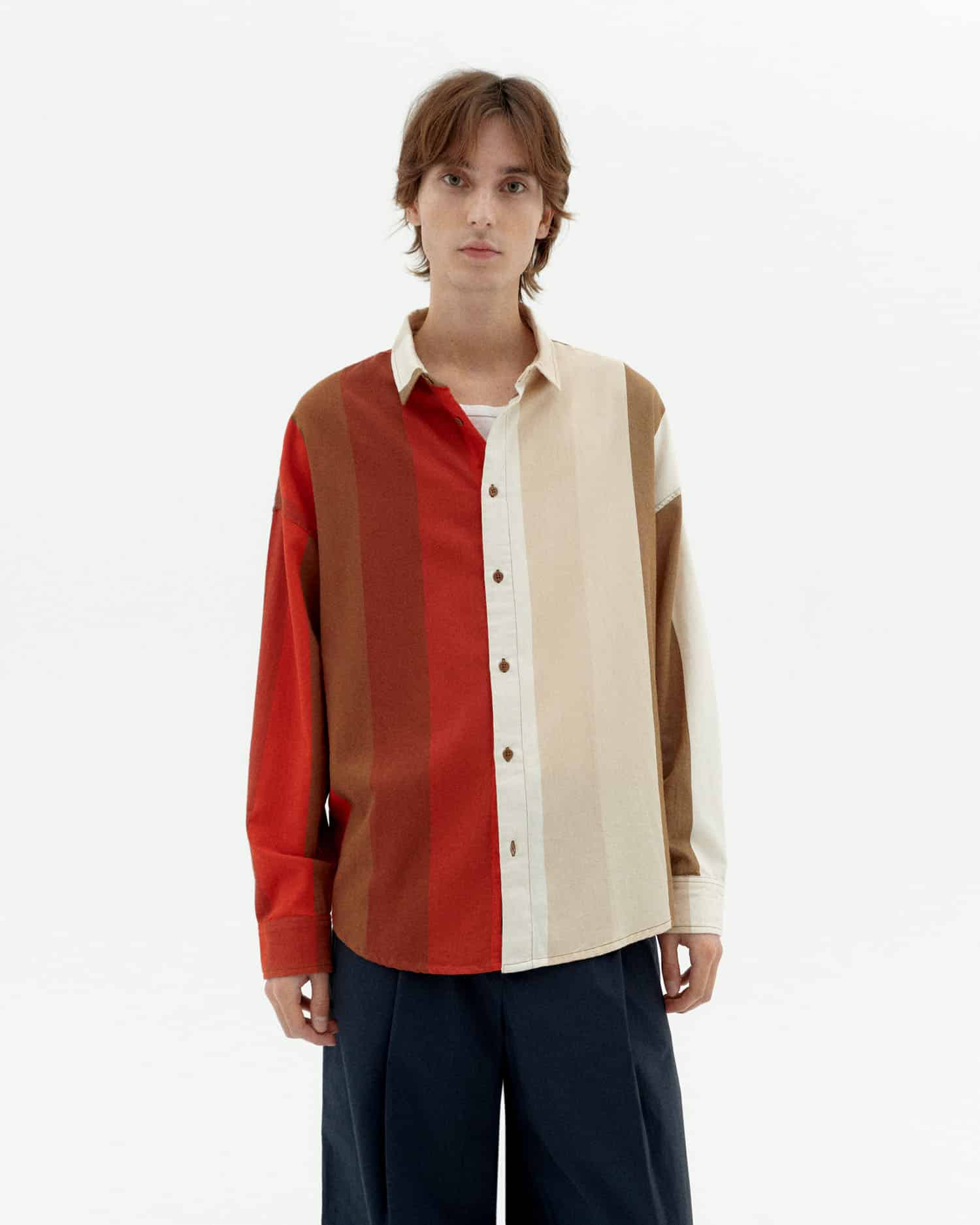 thinking mu homme chemise sandfire haru multicolore coton bio l armoire poethique  1