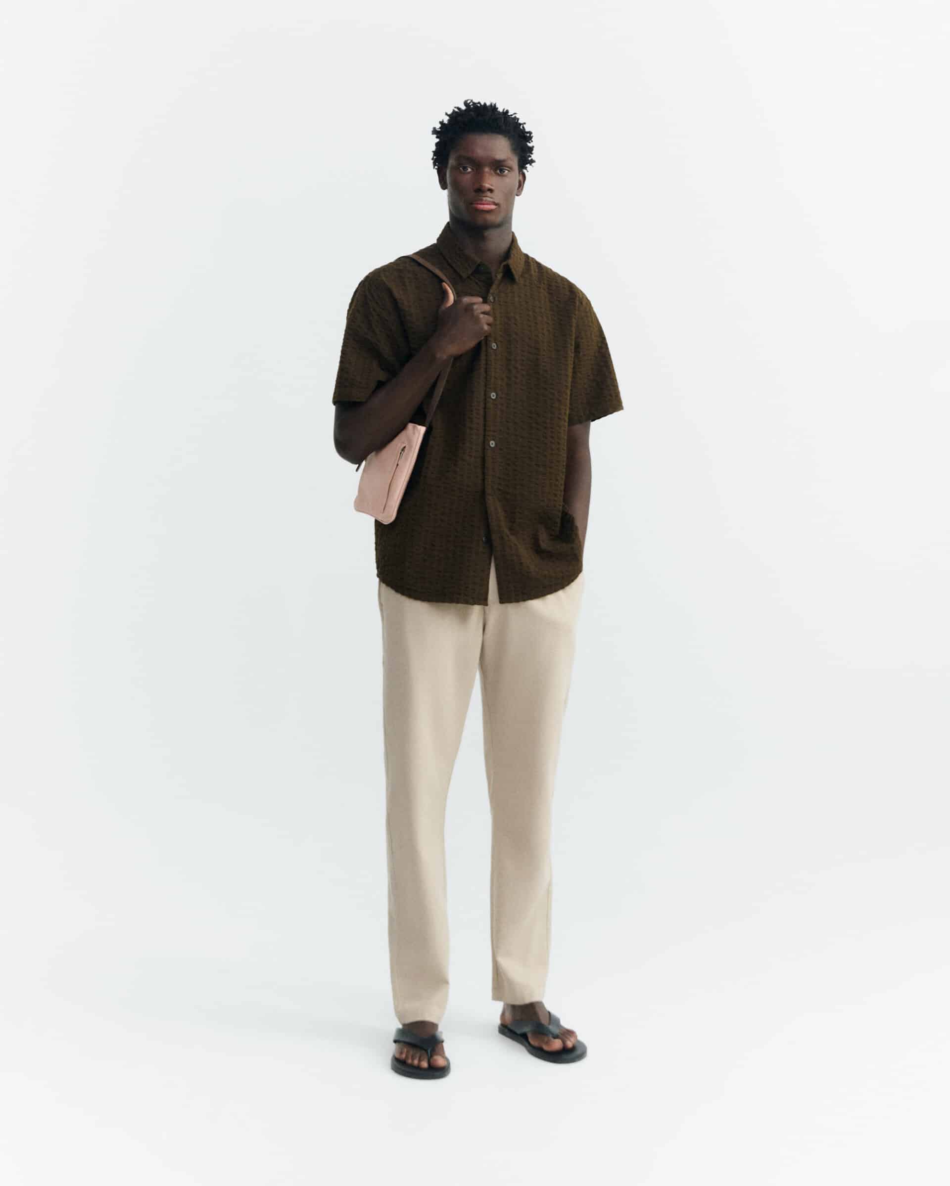 thinking mu homme pantalon oatmeal light travel beige coton bio l armoire poethique 2