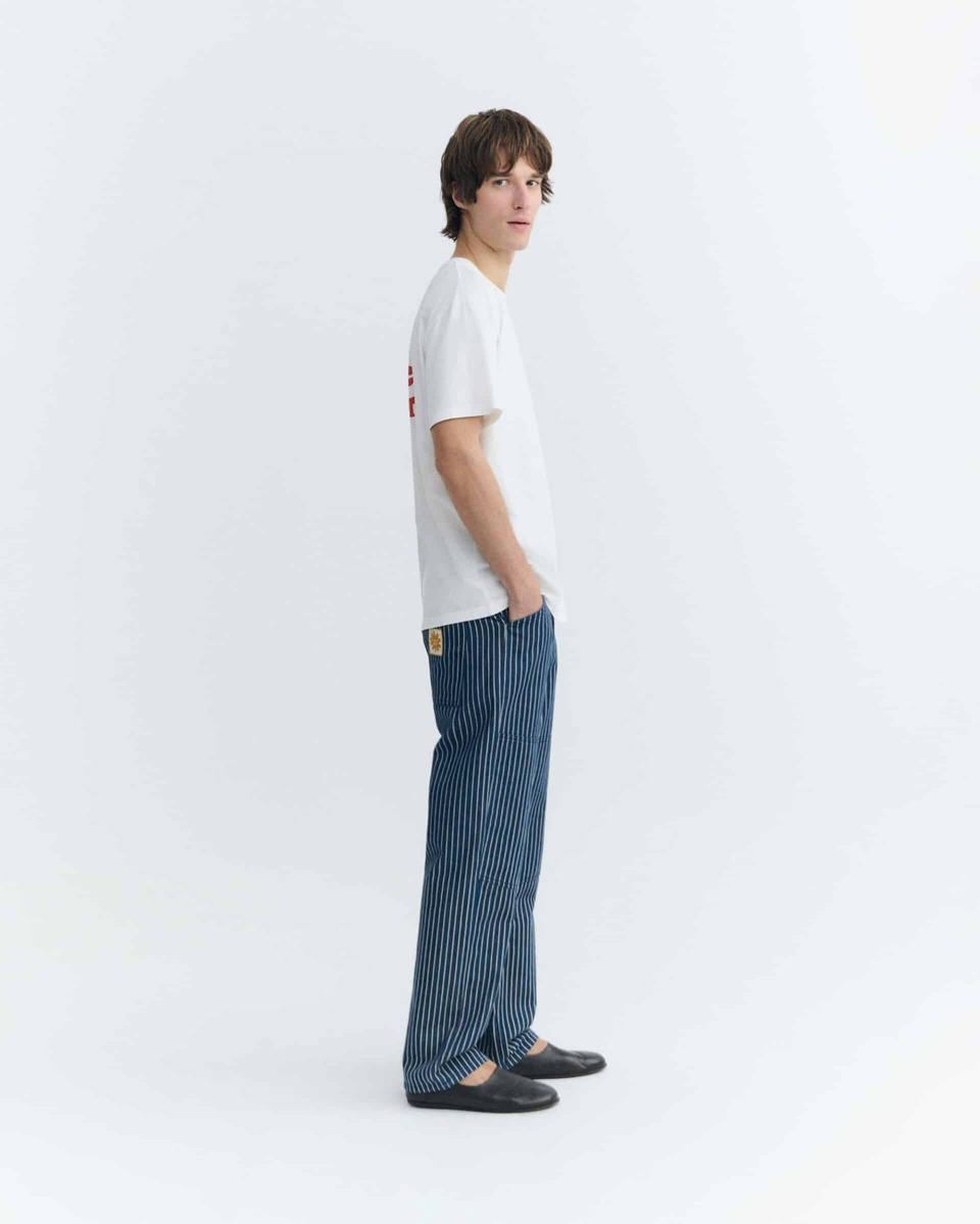 thinking mu homme pantalon railway stripes stan bleu coton bio l armoire poethique 4