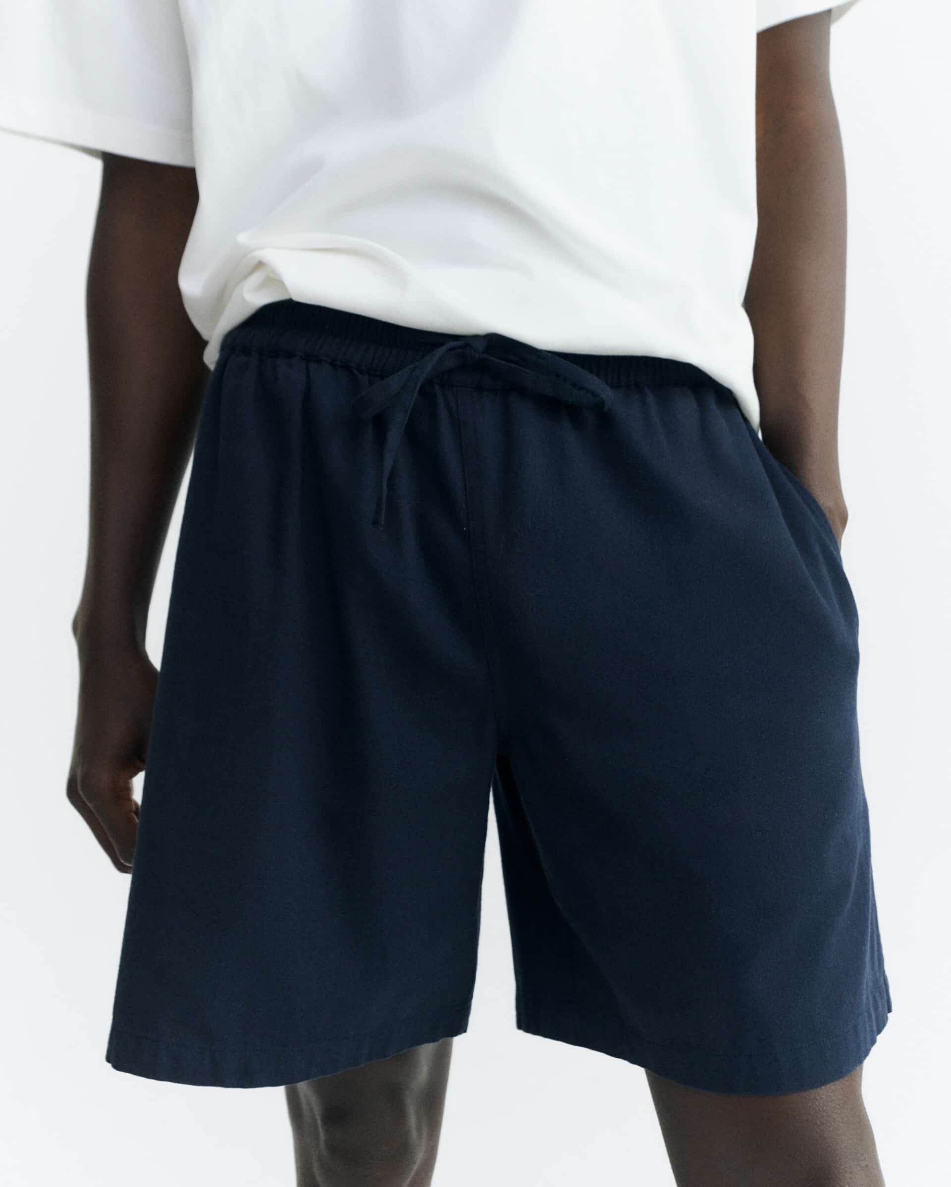 thinking mu homme short kentia henry coton bio bleu marine l armoire poethique 4