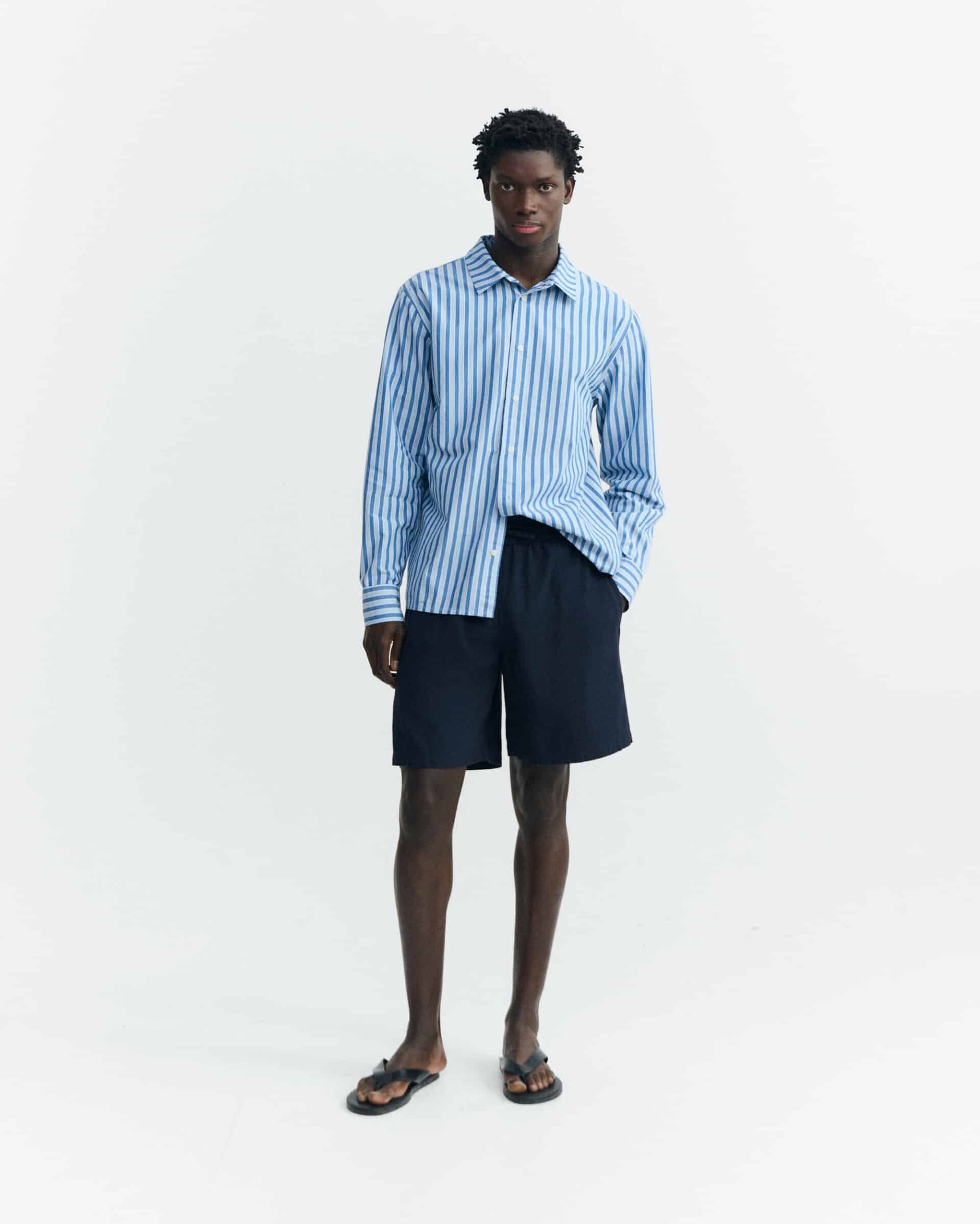 thinking mu homme short kentia henry coton bio bleu marine l armoire poethique 5