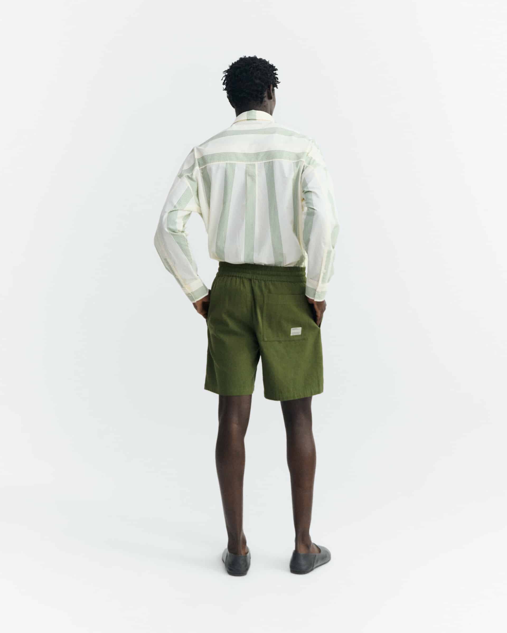thinking mu homme short kentia henry coton bio vert olive l armoire poethique 4
