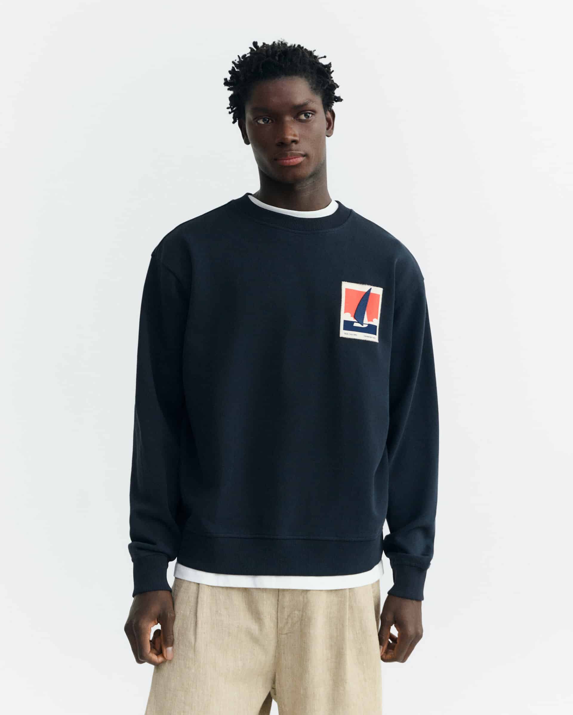 thinking mu homme sweat optimist leon coton bio bleu l armoire poethique 1