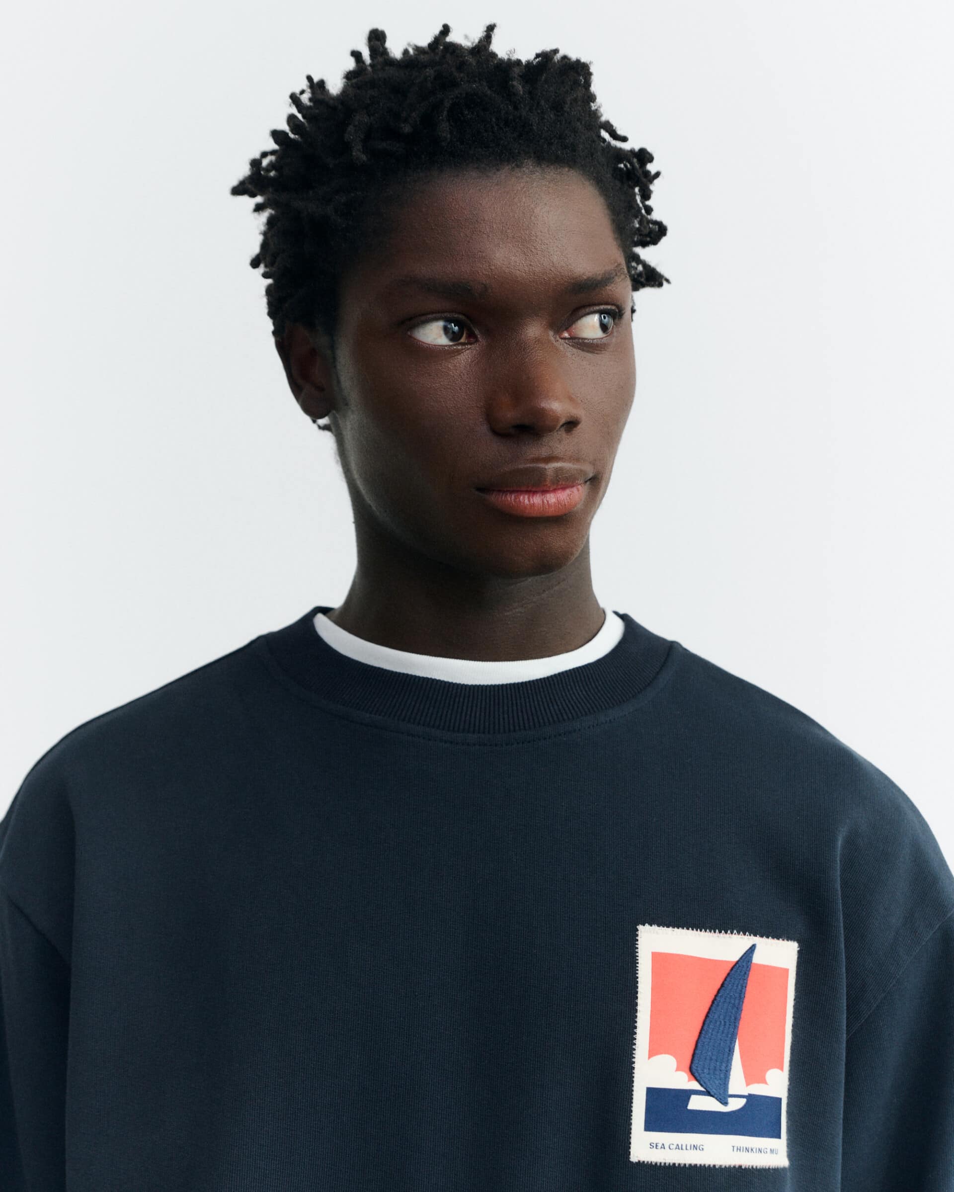 thinking mu homme sweat optimist leon coton bio bleu l armoire poethique 4