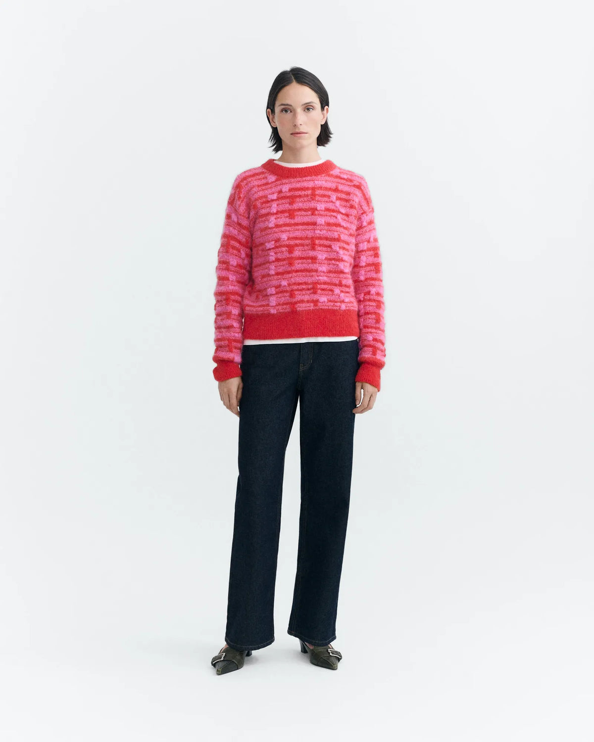 thinking mu pull en laine candela knitted rose et rouge l armoire poethique