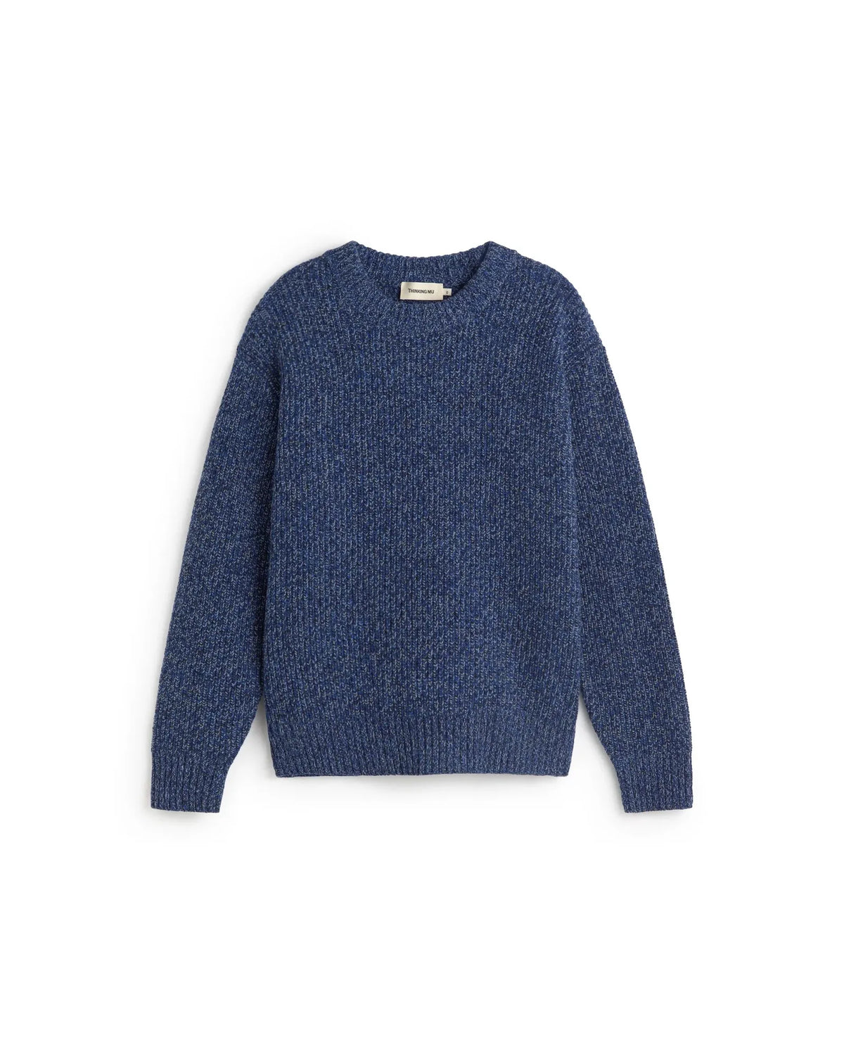 thinking mu pull en laine merinos santos knitted bleu l armoire poethique