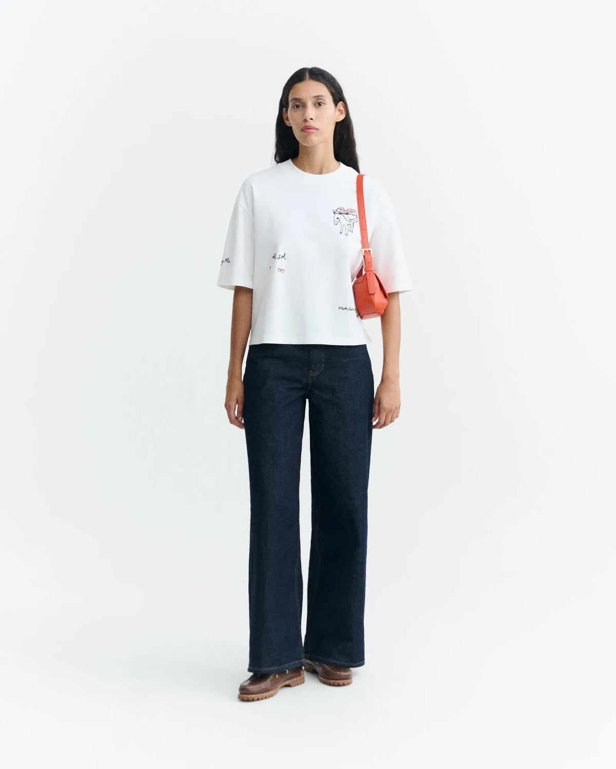 thinking mu tee shirt en coton bio tomatera lena blanc l armoire poethique